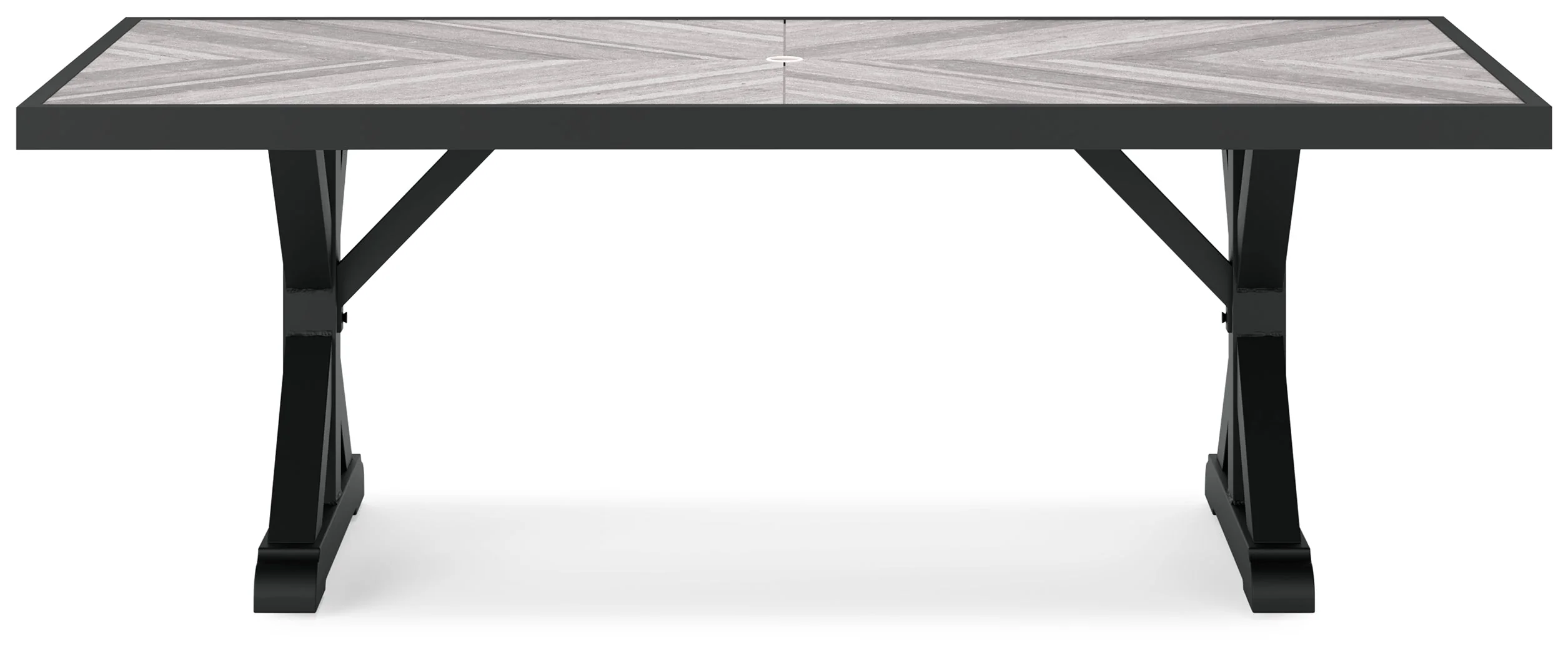 Beachcroft Black/Light Gray Outdoor Dining Table - Image 5