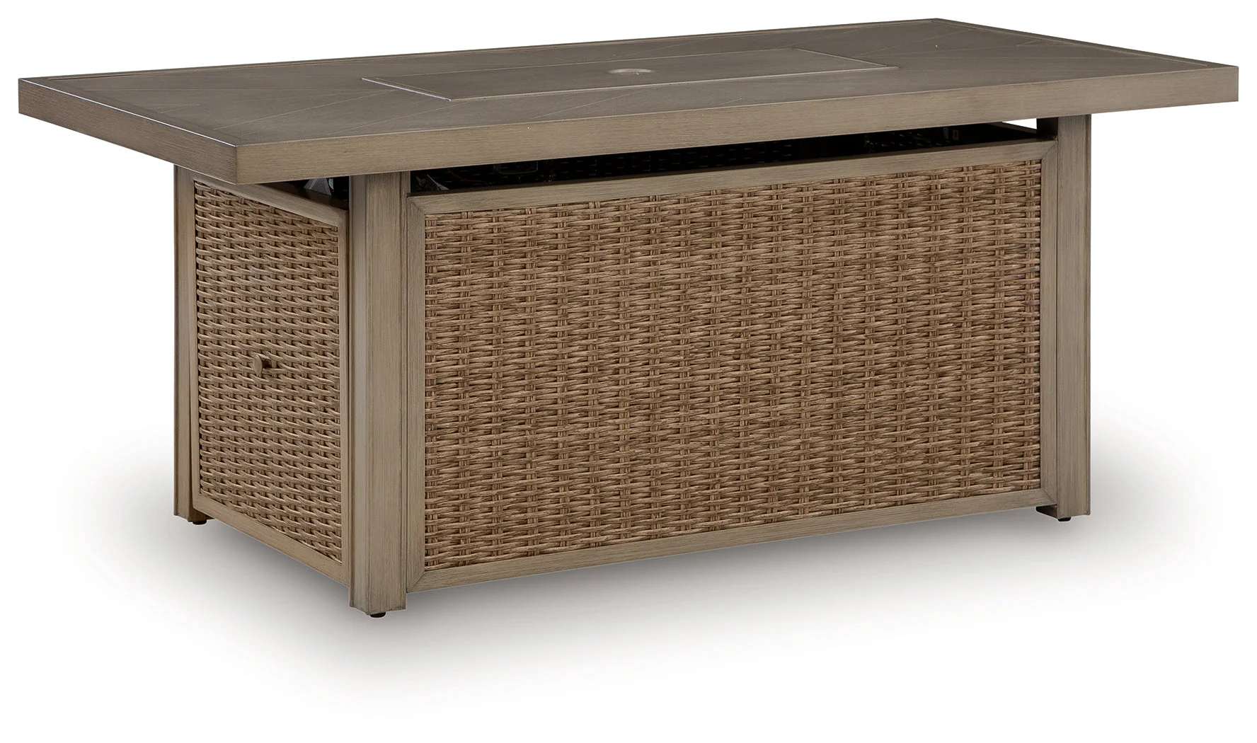 Beachcroft New Beige Outdoor Fire Pit Table - Image 7