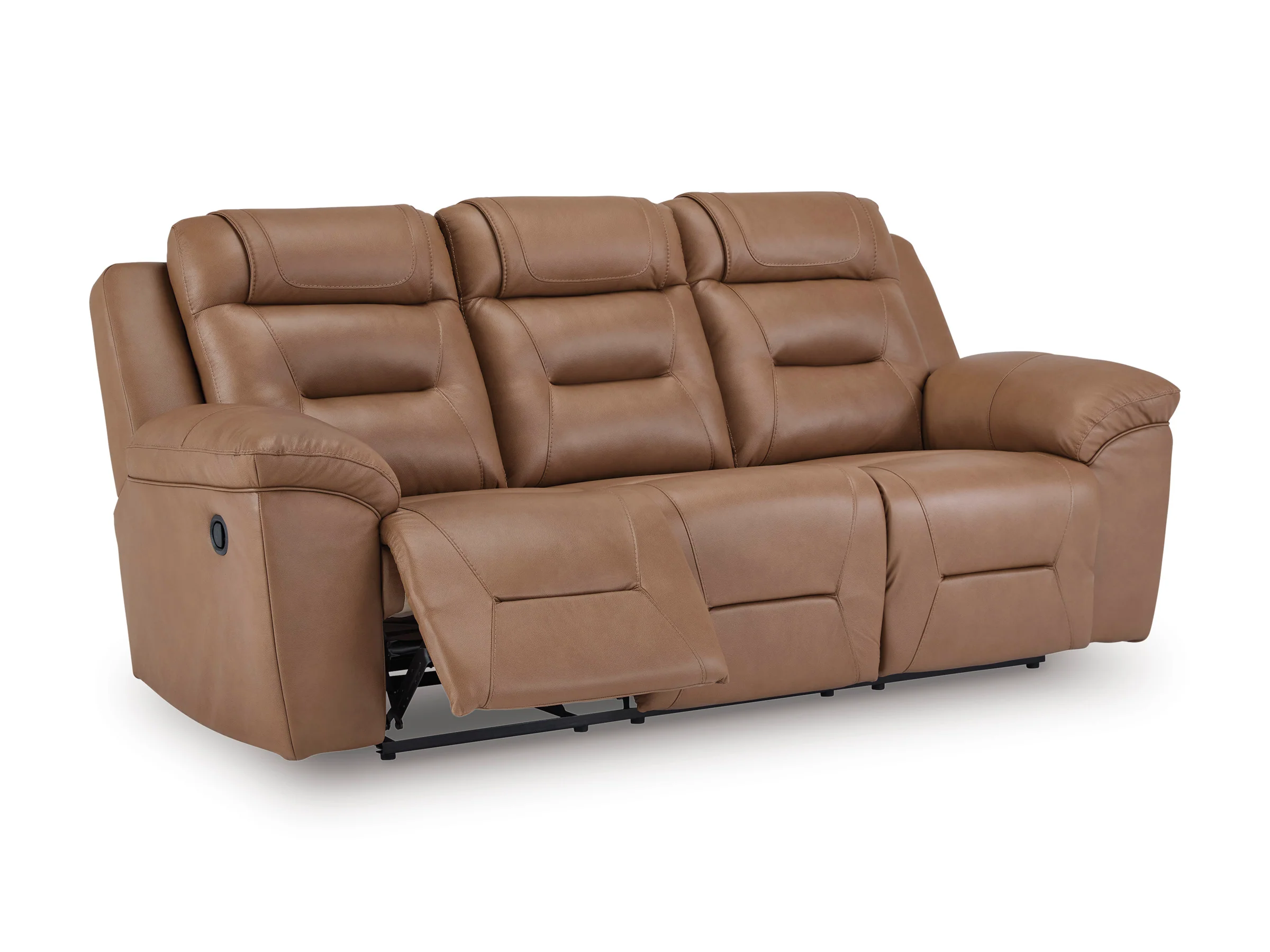 Beaman Peak Toffee Reclining Sofa - Image 4