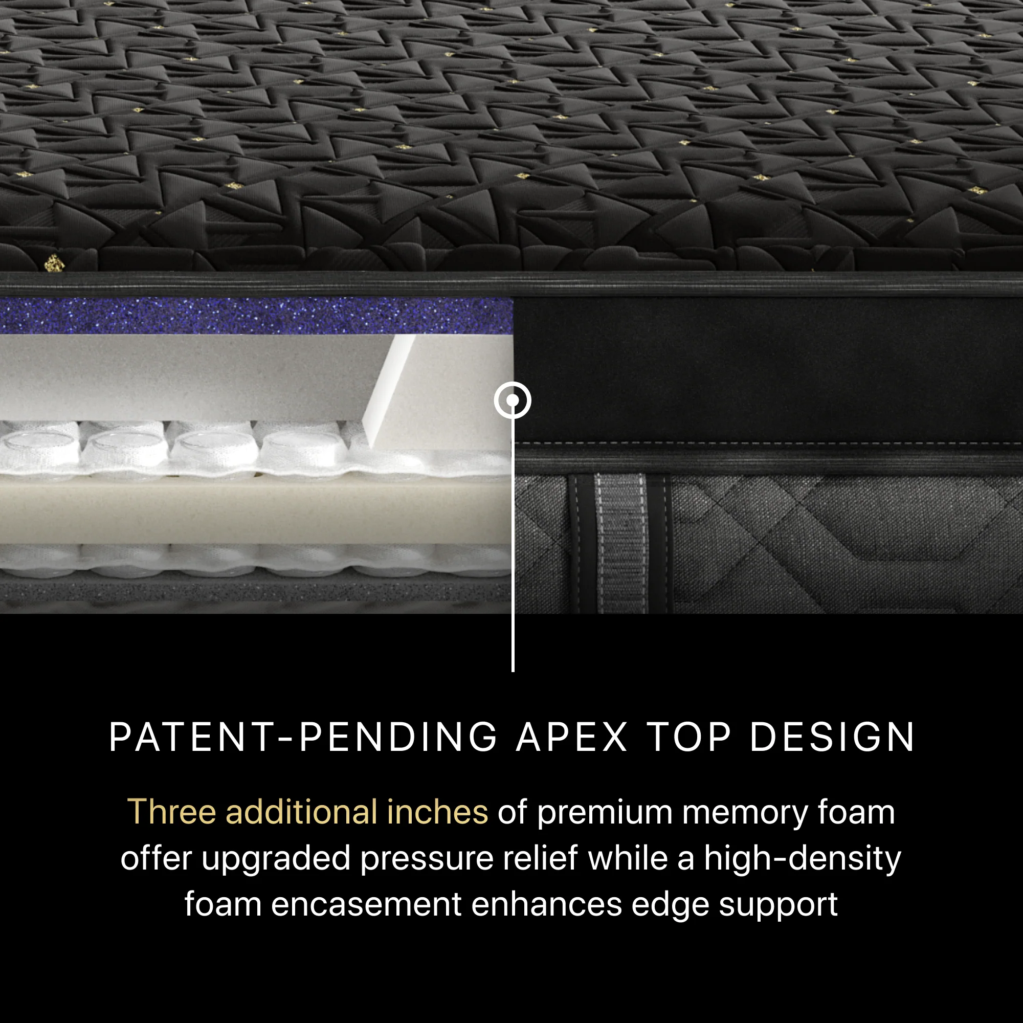 Beautyrest BlackĀ® Series Four 16" Black Hybrid Queen Firm Apex Top Mattress - Image 7