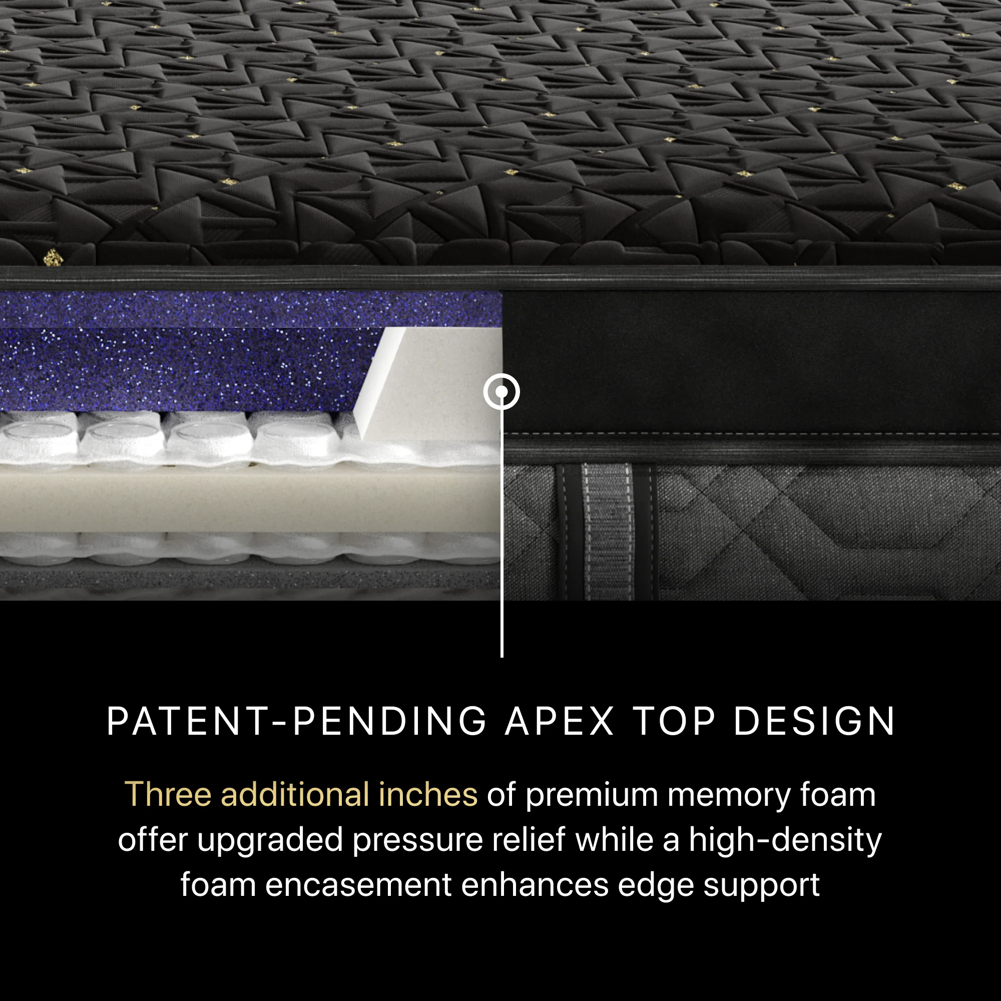 Beautyrest BlackĀ® Series Four 16" Black Hybrid Twin XL Plush Apex Top Mattress - Image 7