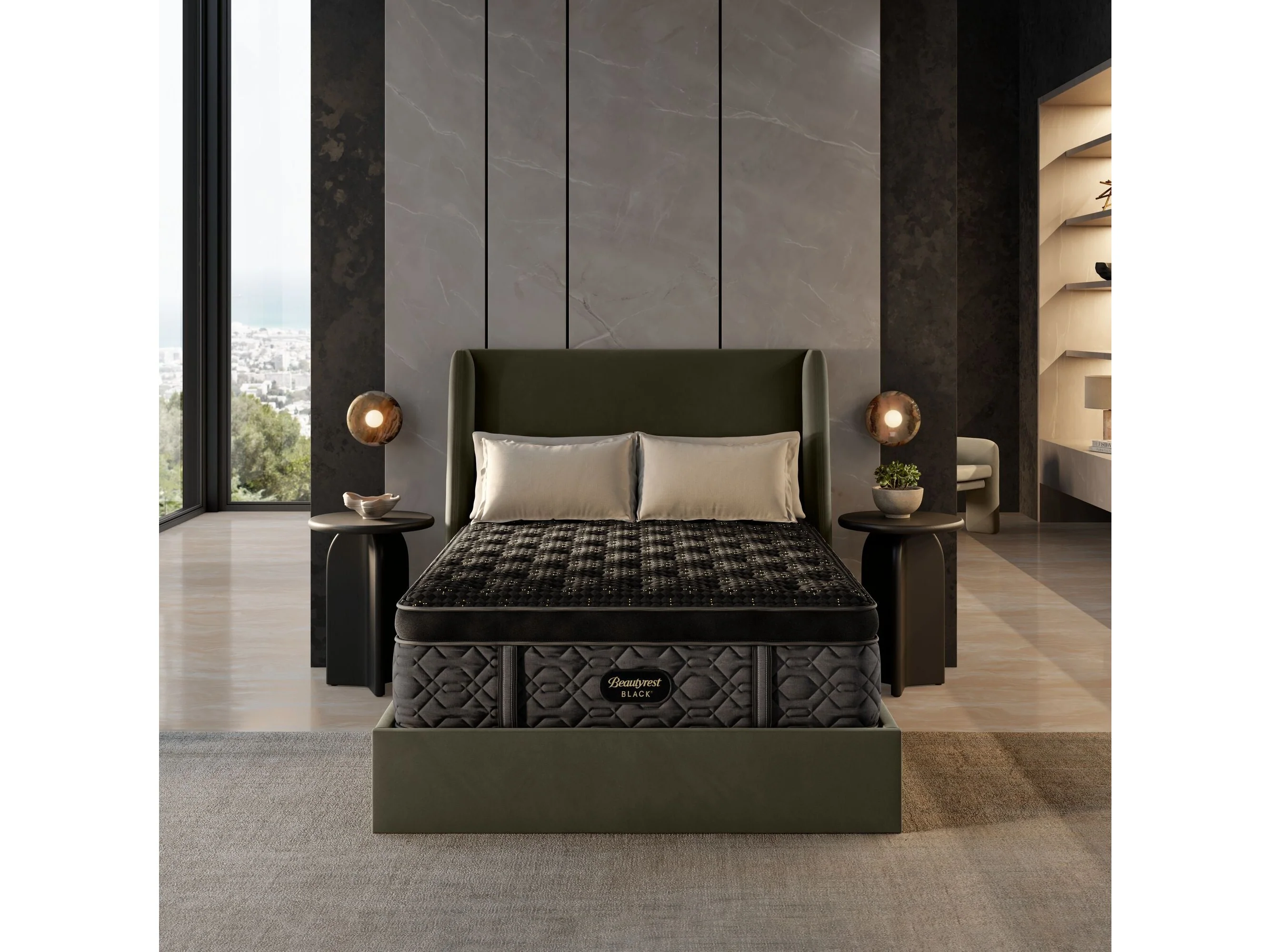 Beautyrest Black Series Four 17.5" Black Innerspring Twin XL Medium Summit Pillow Top Mattress