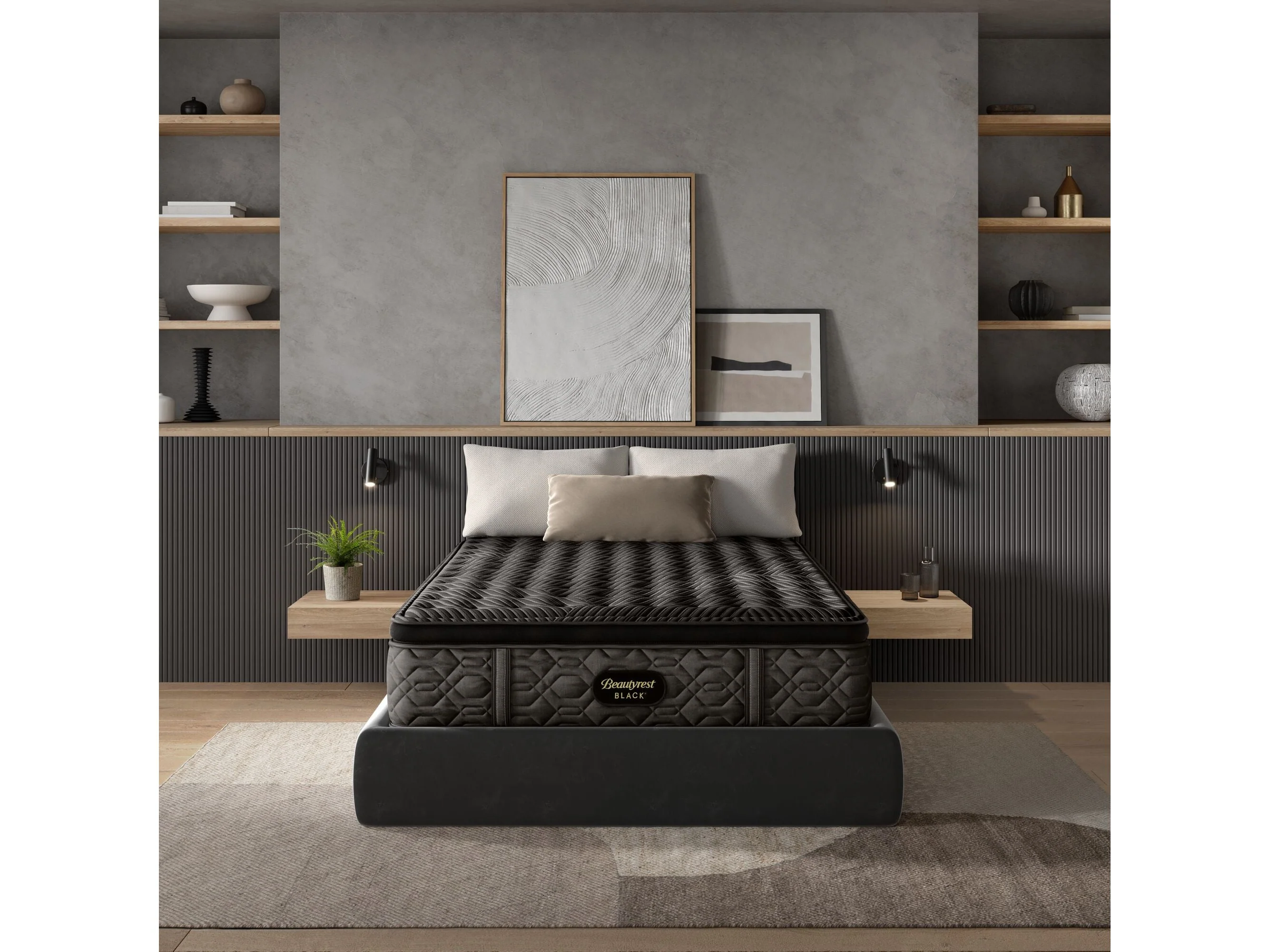 Beautyrest Black Series One 14.75" Black/Gray Innerspring California King Medium Pillow Top Mattress
