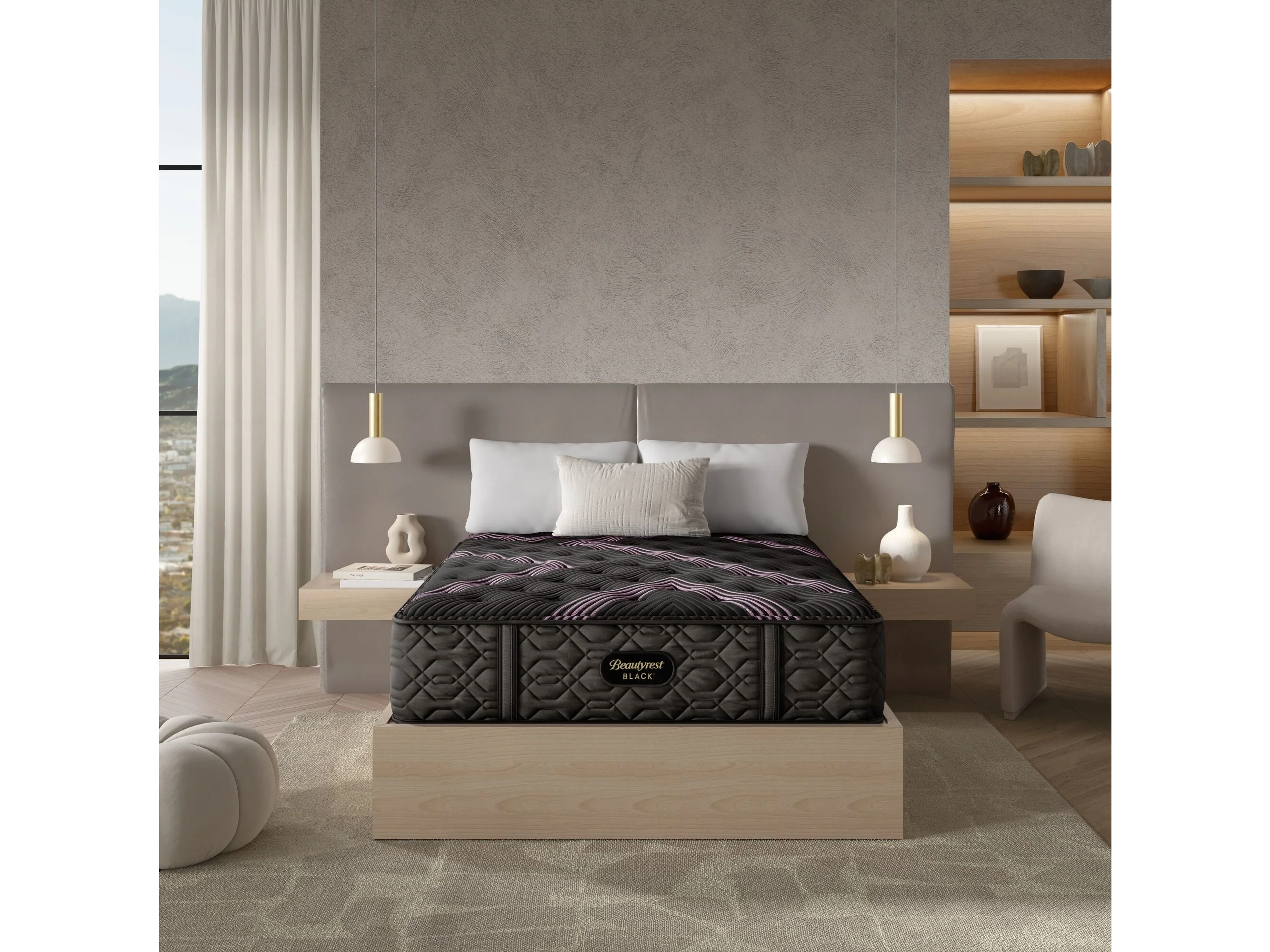 Beautyrest Black Series Two 14.25" Black Innerspring California King Firm Mattress