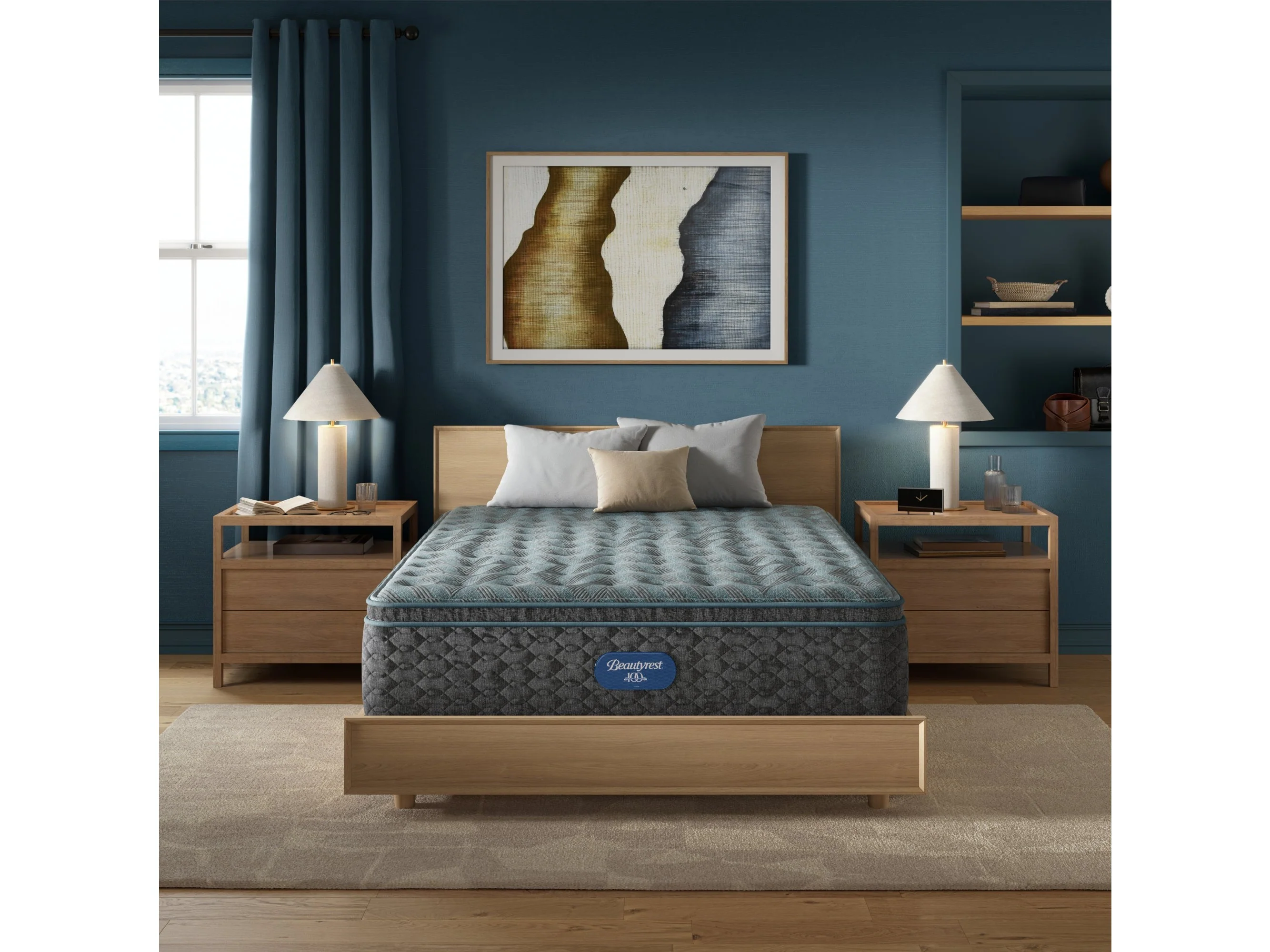 Beautyrest Level One Gray Innerspring Cal King Medium Pillow Top Mattress