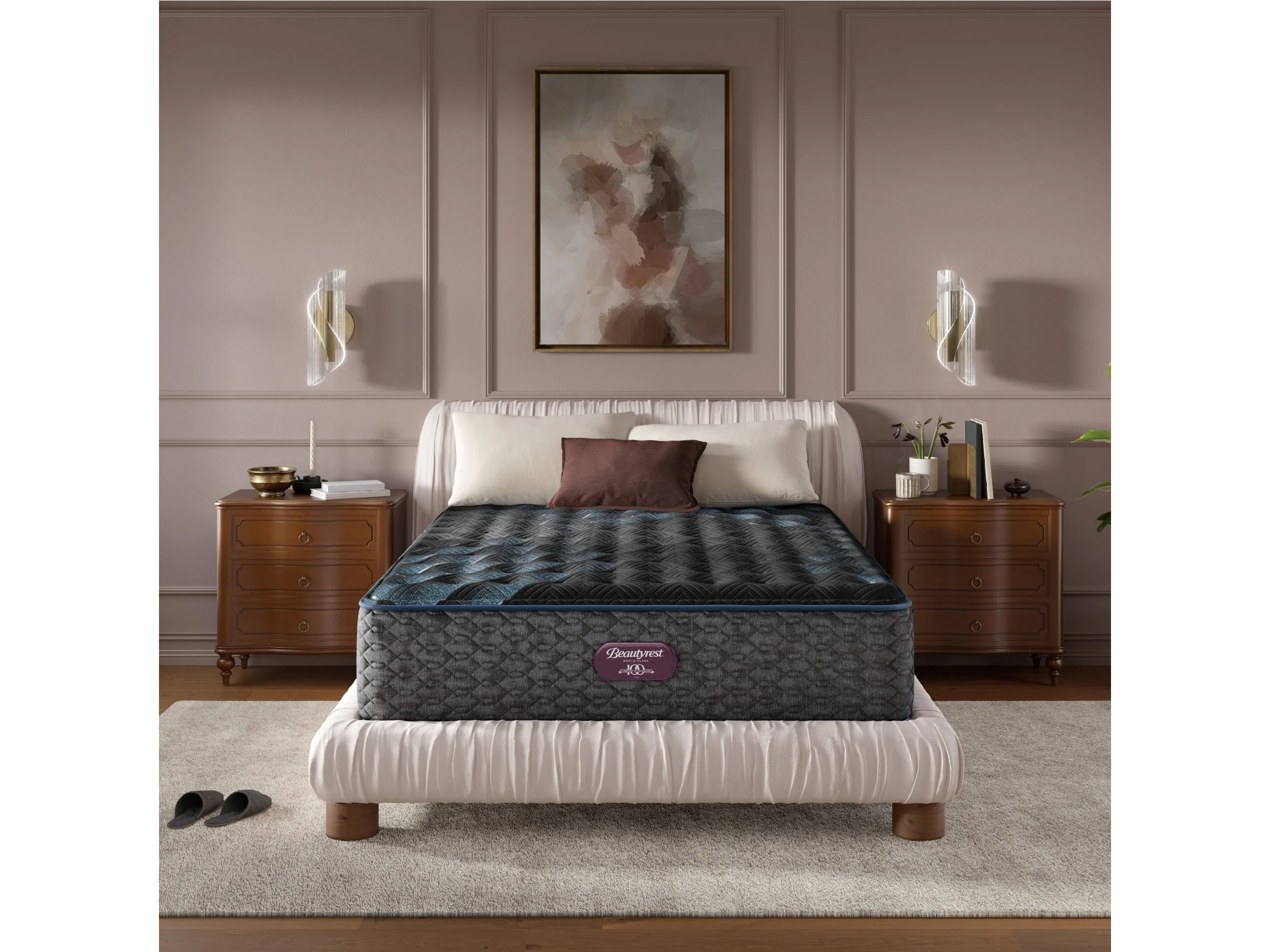 Beautyrest World Class Level Four Gray Innerspring Full Medium Mattress