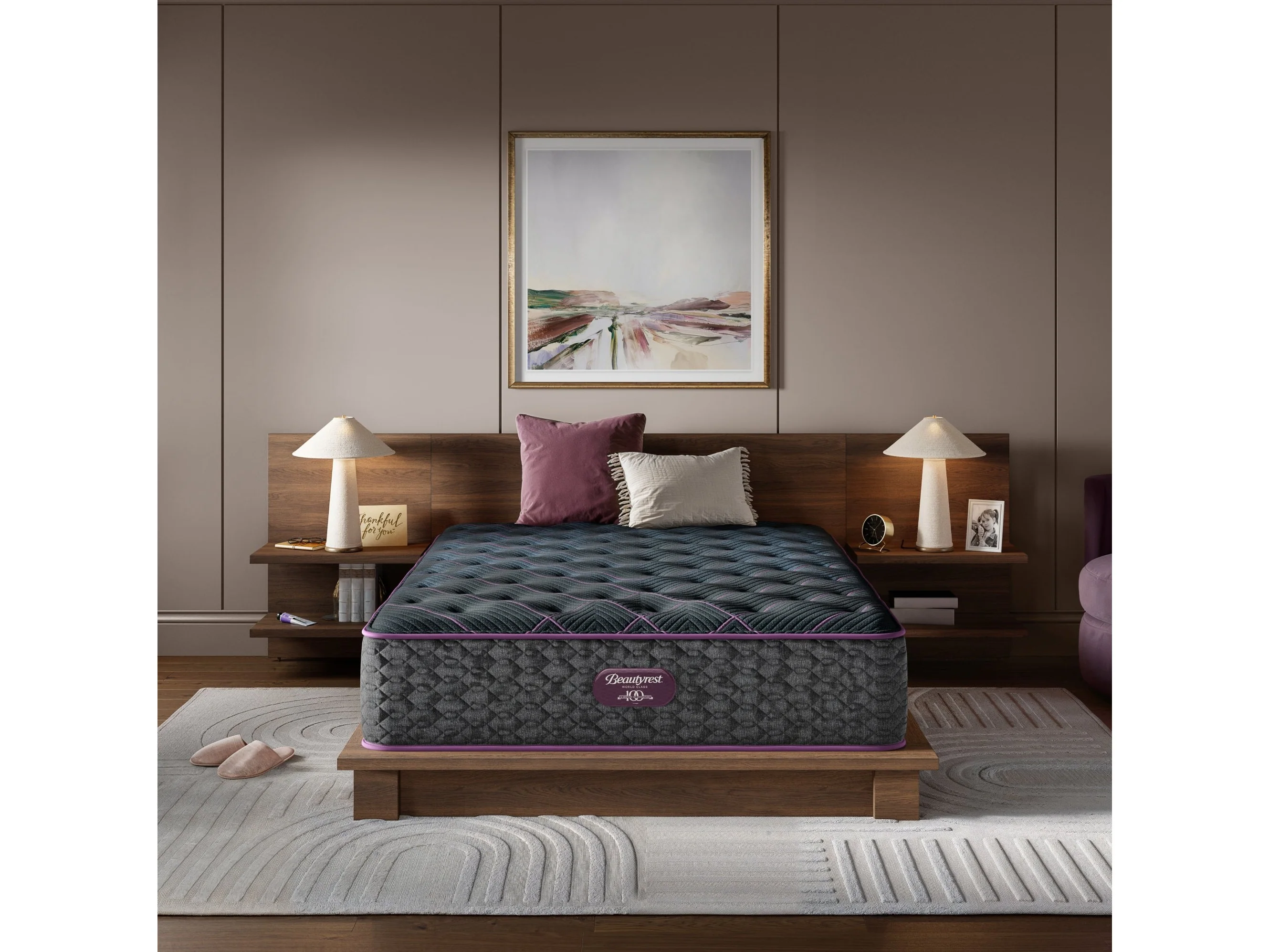 Beautyrest World Class Level Three Gray Innerspring King Plush Mattress