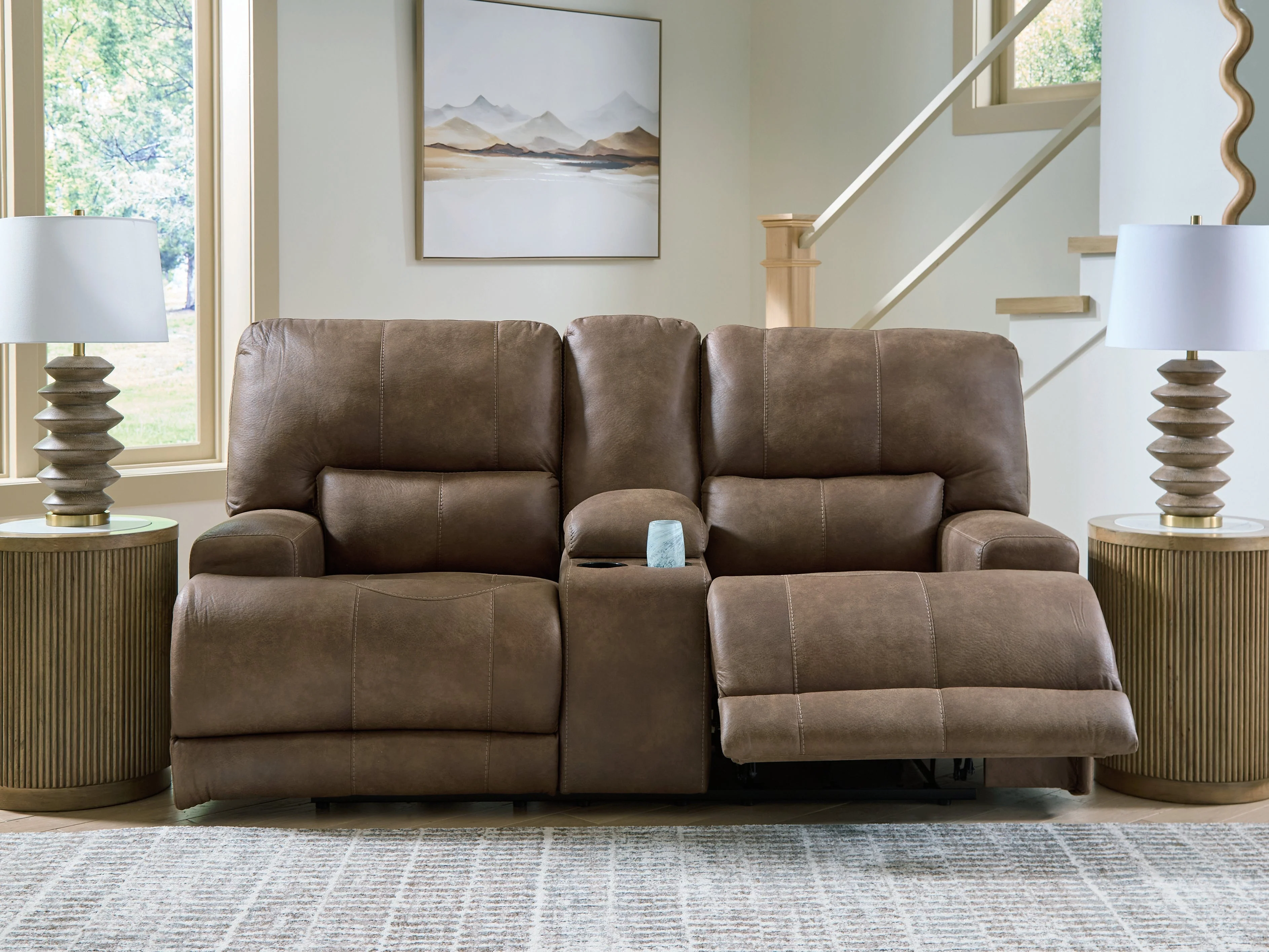 Beckley Place Earth PWR REC Loveseat/CON/ADJ HDRST (Online Special Price) - Image 6
