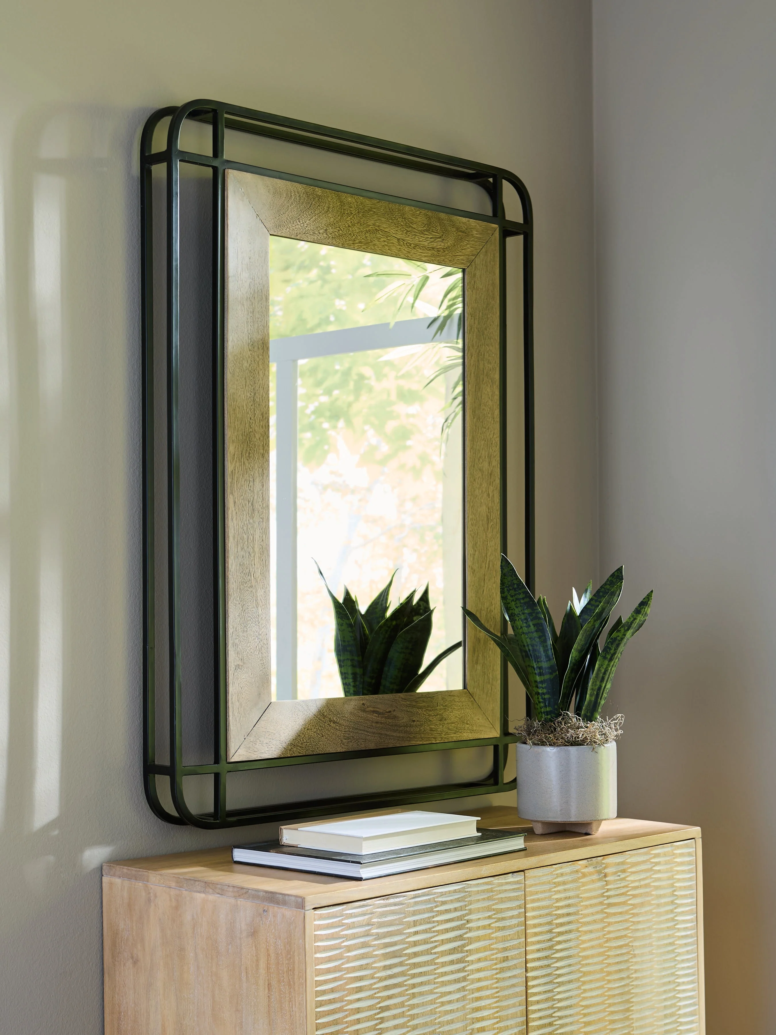 Beelman Black/Brown Accent Mirror (Online Special Price) - Image 2