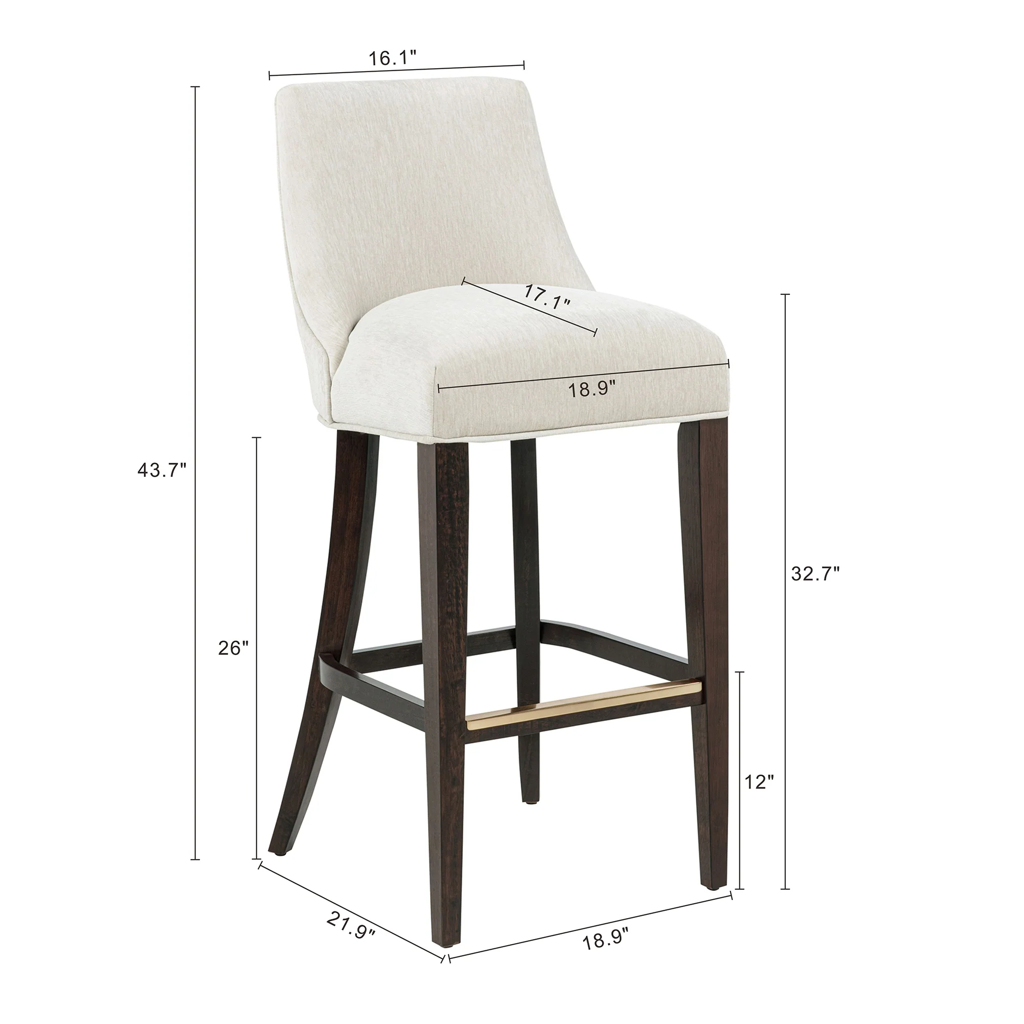Beever Barstool in Cream - Image 3
