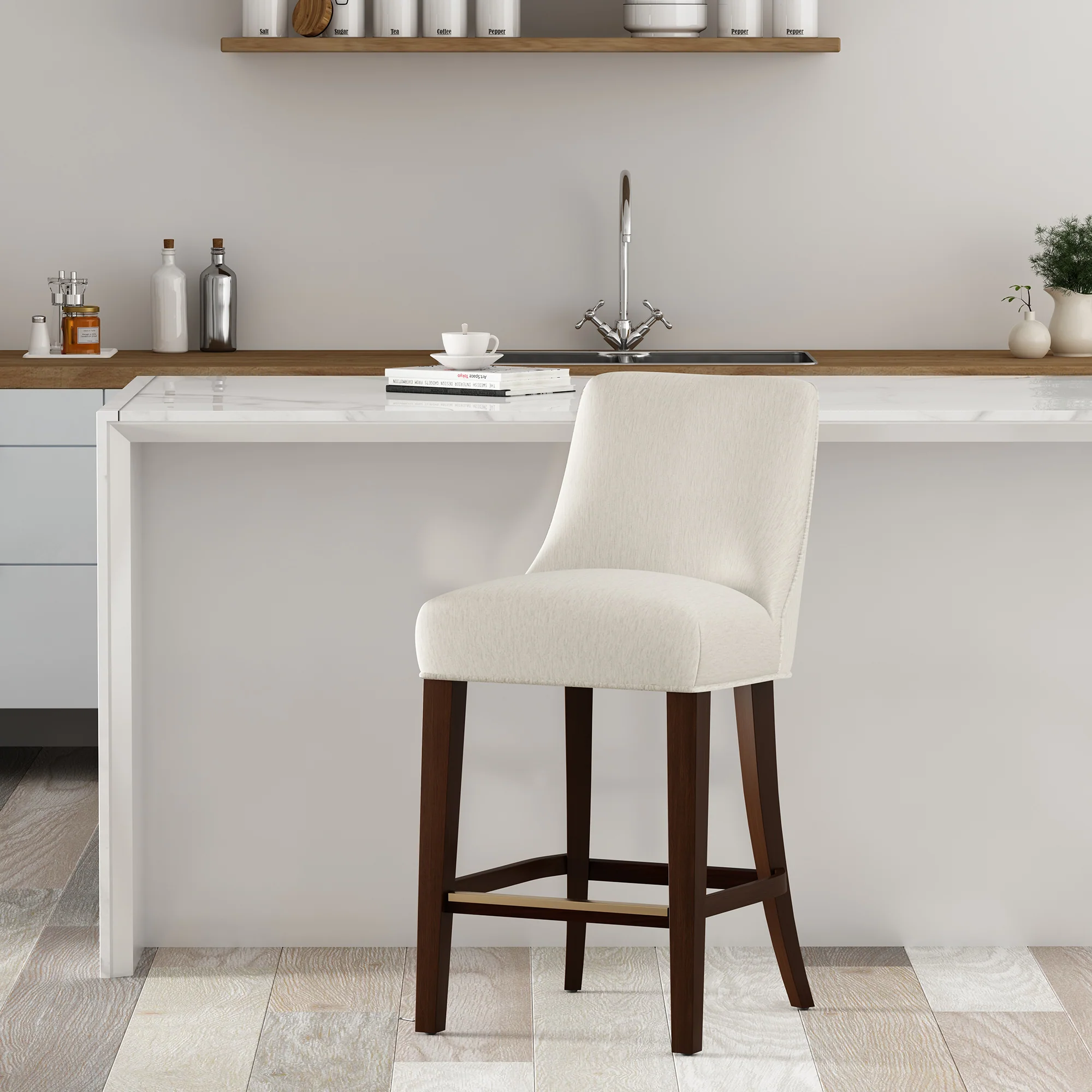 Beever Counter Stool in Cream - Image 2