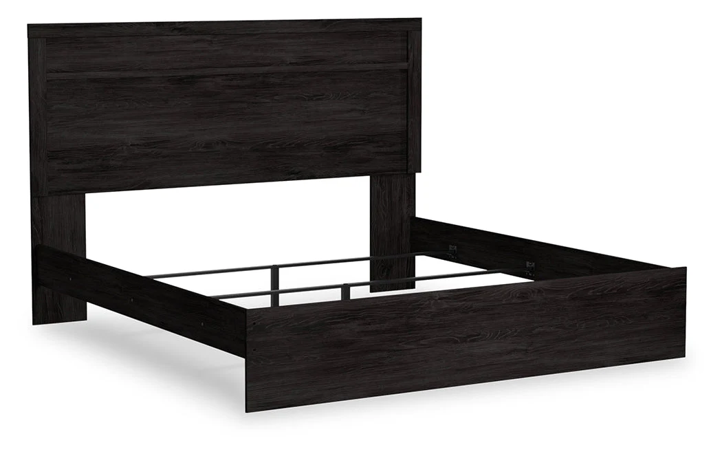 Belachime Charcoal King Panel Bed & Nightstand (Online Special Price) - Image 5