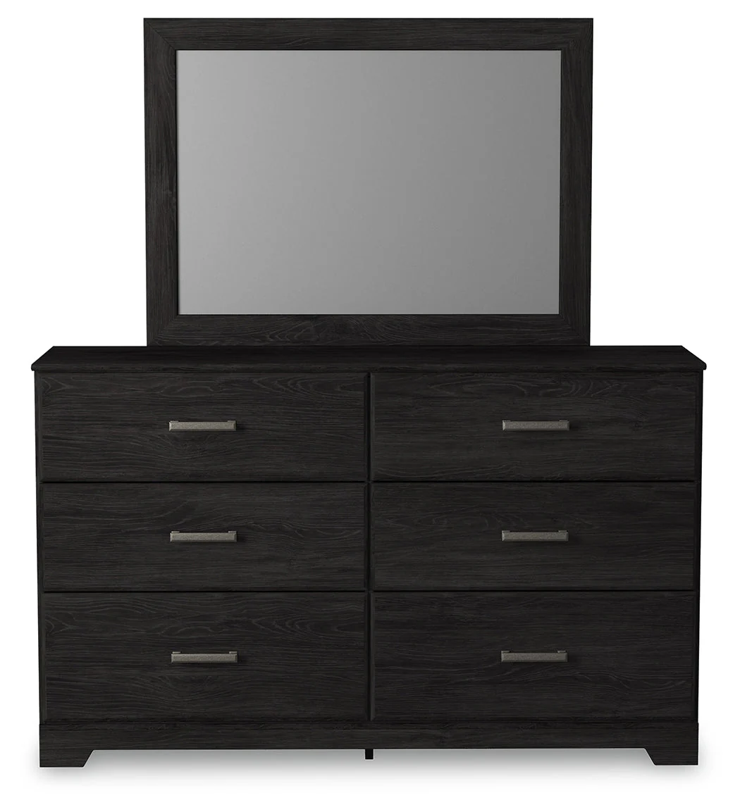 Belachime Charcoal Queen Panel Bedroom Set with Dresser, Mirror and 2 Nightstands (Online Special Price) - Image 3