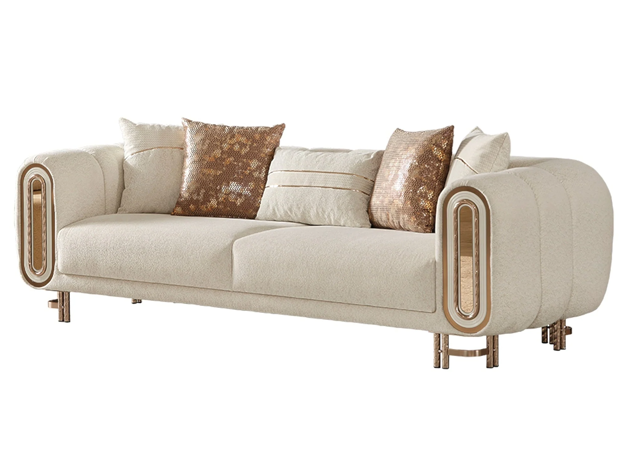 Bella Cream Sofa - Image 5