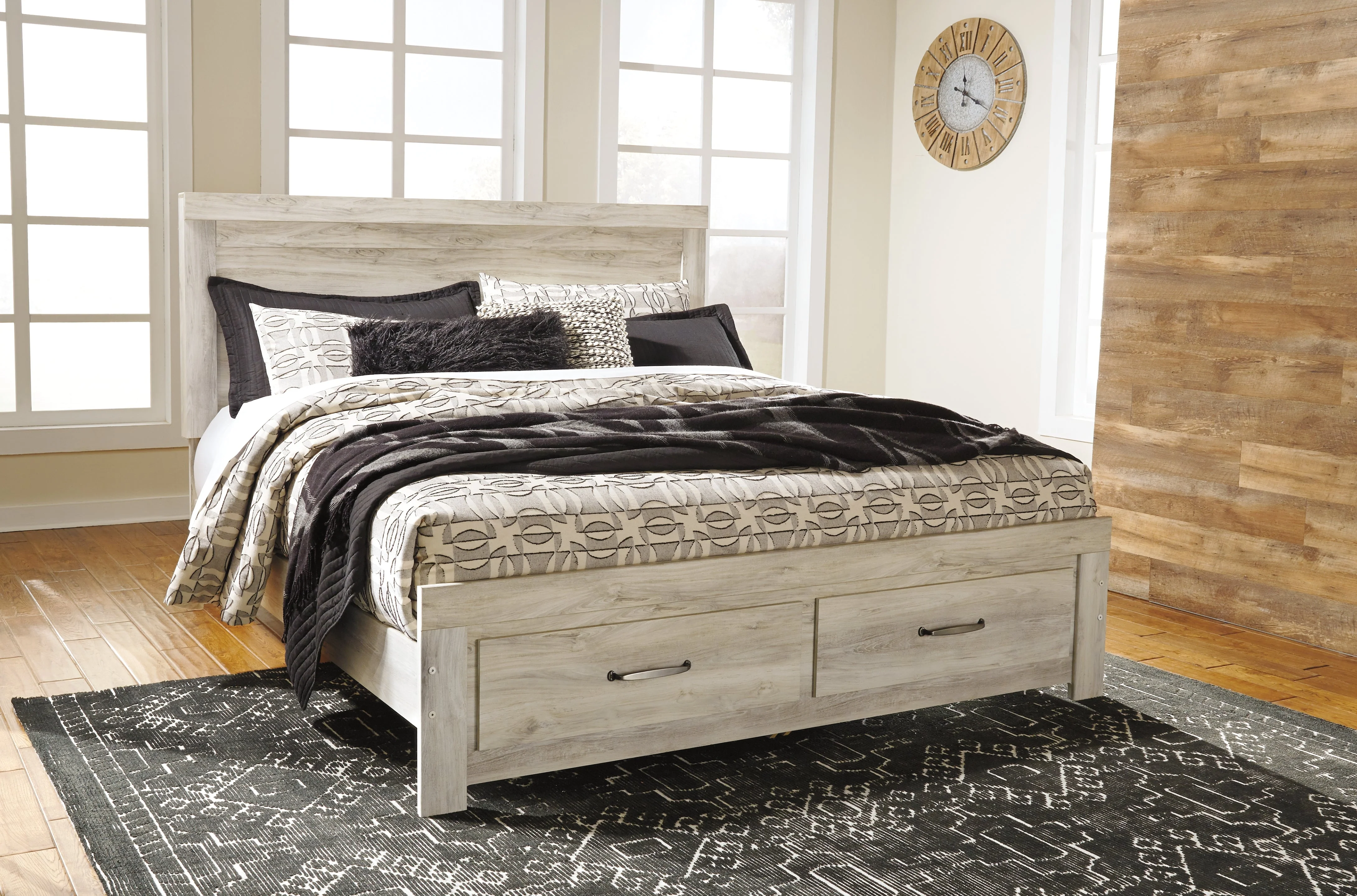 Bellaby Whitewash King Storage Bed & 2 Nightstands (Online Special Price) - Image 5