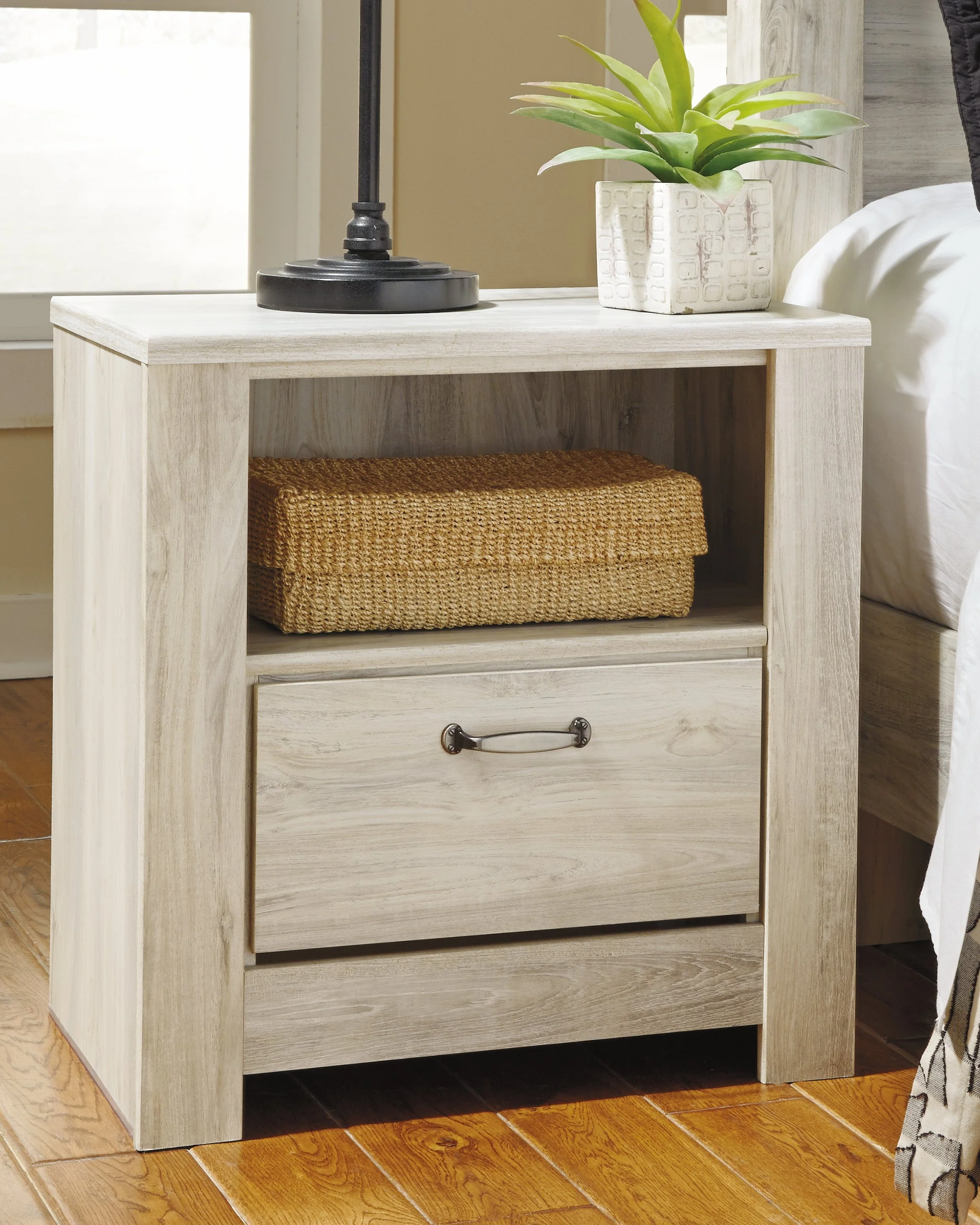 Bellaby Whitewash King Storage Bed & 2 Nightstands (Online Special Price) - Image 6