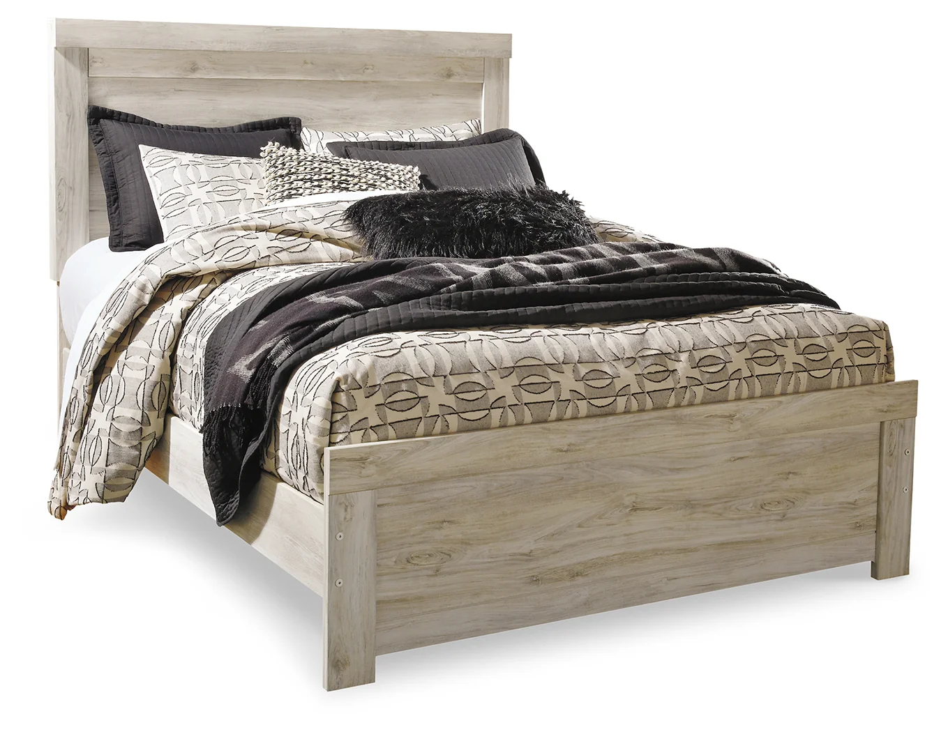 Bellaby Whitewash Queen Panel Bed, Dresser and Mirror - Image 4