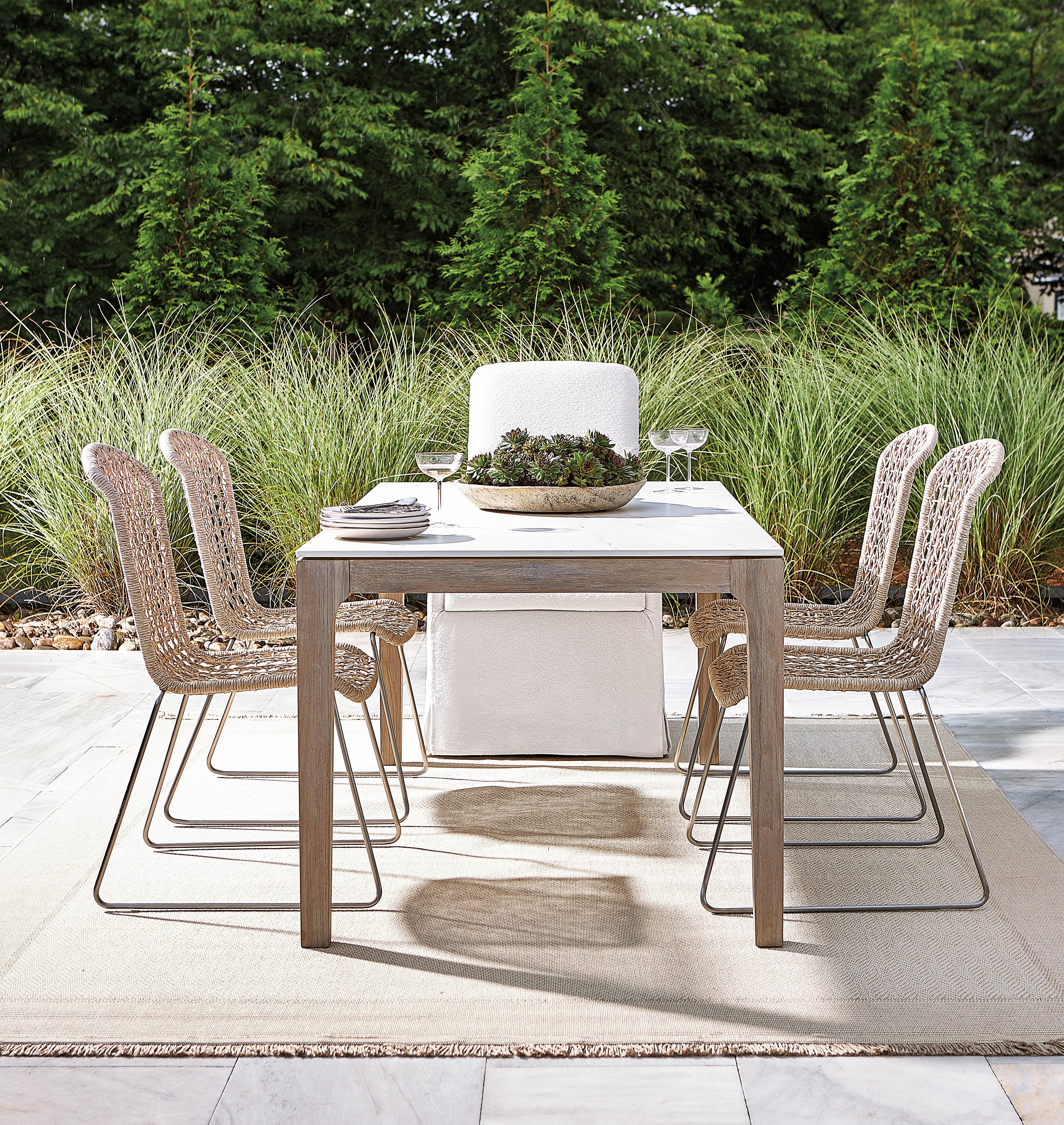 Bellair White/Cream Outdoor Arm Chair - Image 5