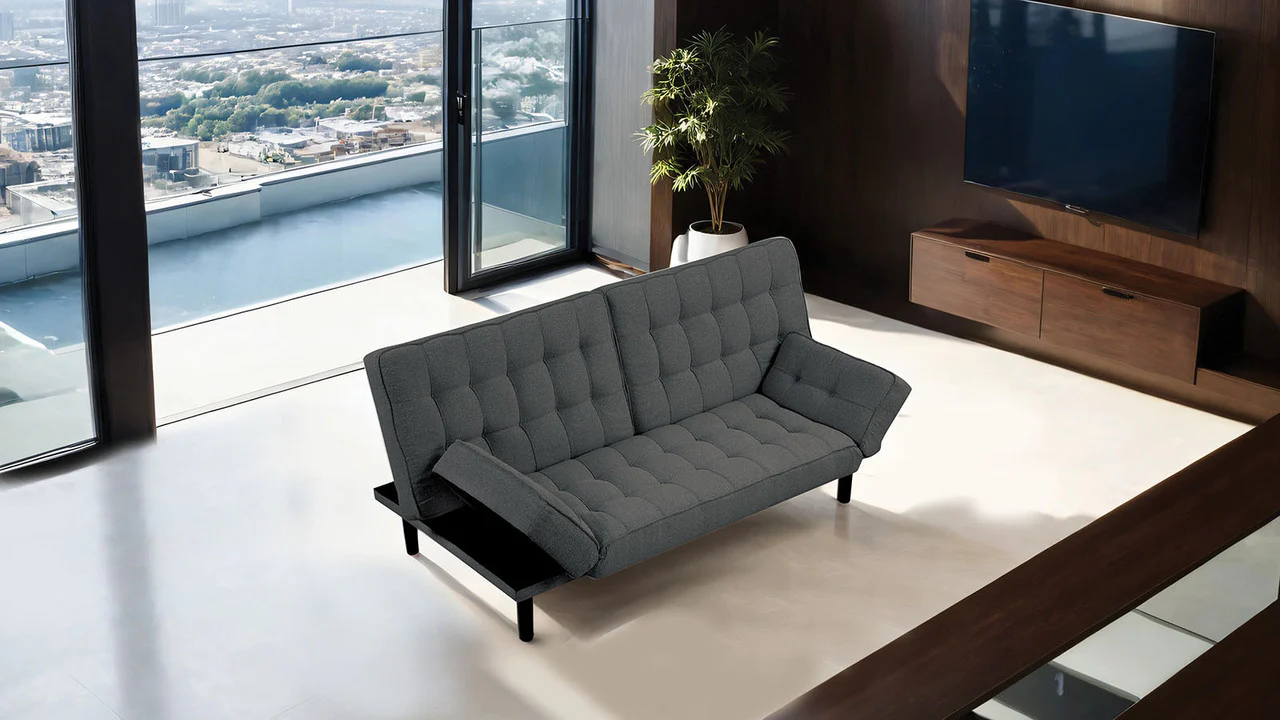 Bellevue Dark Gray Futon Sofa - Image 2