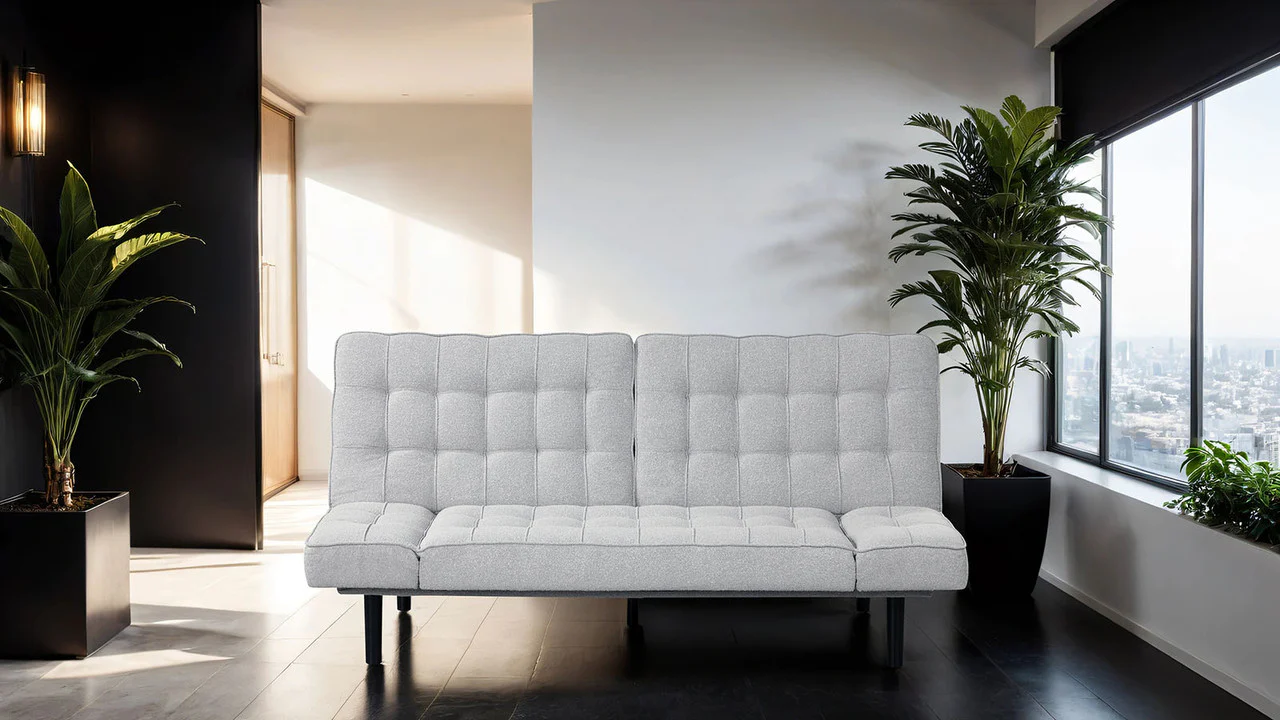 Bellevue Light Gray Futon Sofa - Image 4