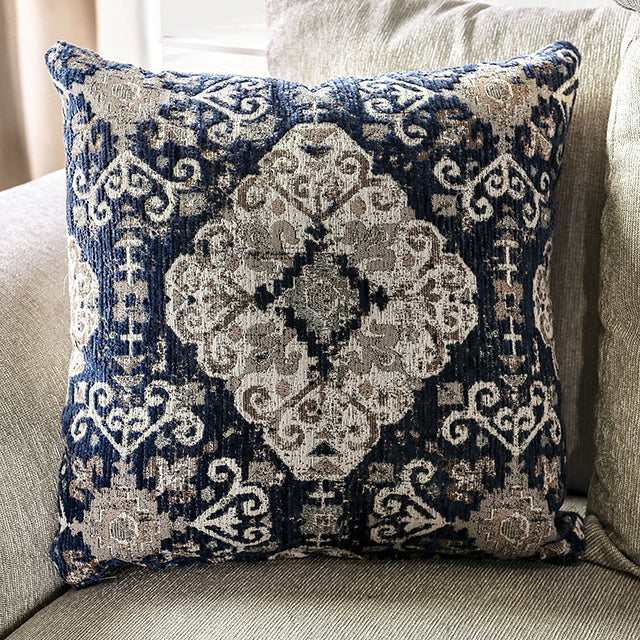 Belsize Beige/Navy Loveseat - Image 6