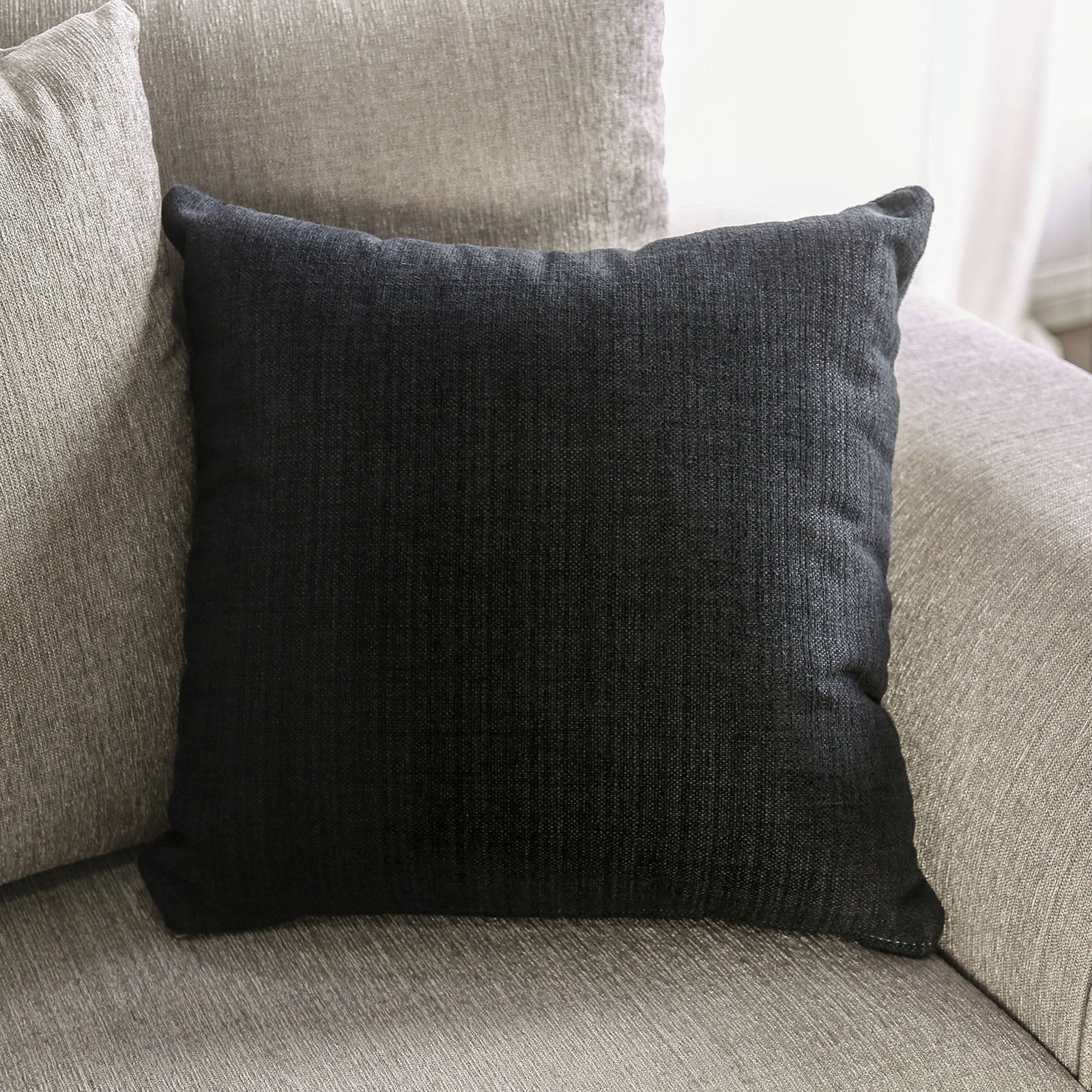 Belsize Light Taupe/Black Loveseat - Image 6