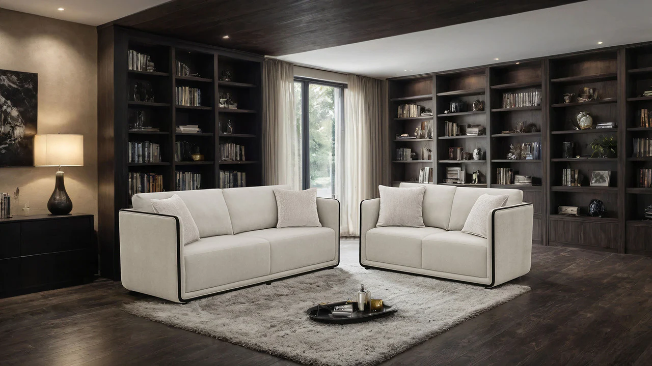 Benilde Taupe Chair - Image 2