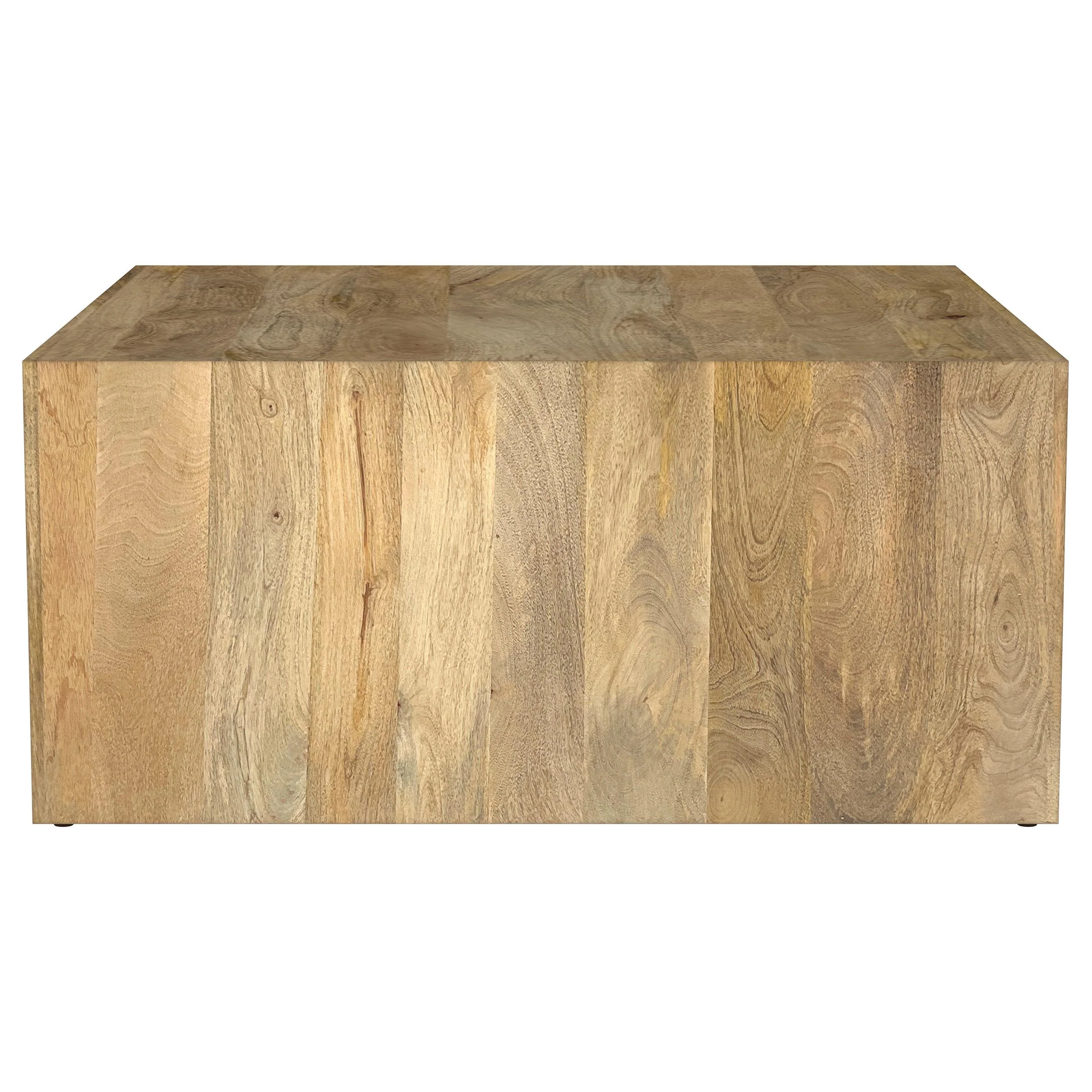 Benton Natural Square Solid Mango Wood Coffee Table - Image 9