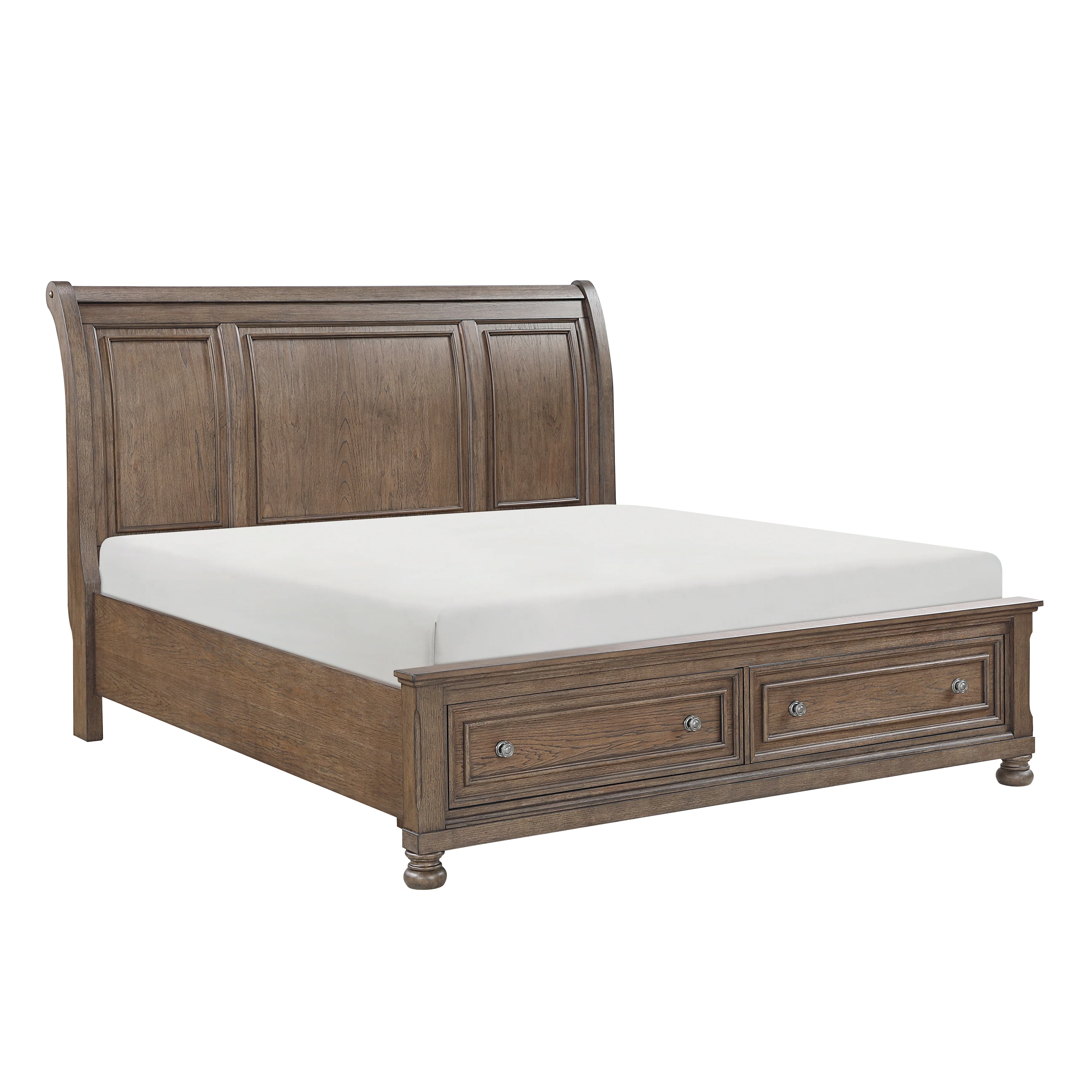 Bethel Antique Brown California King Platform Bed - Image 3