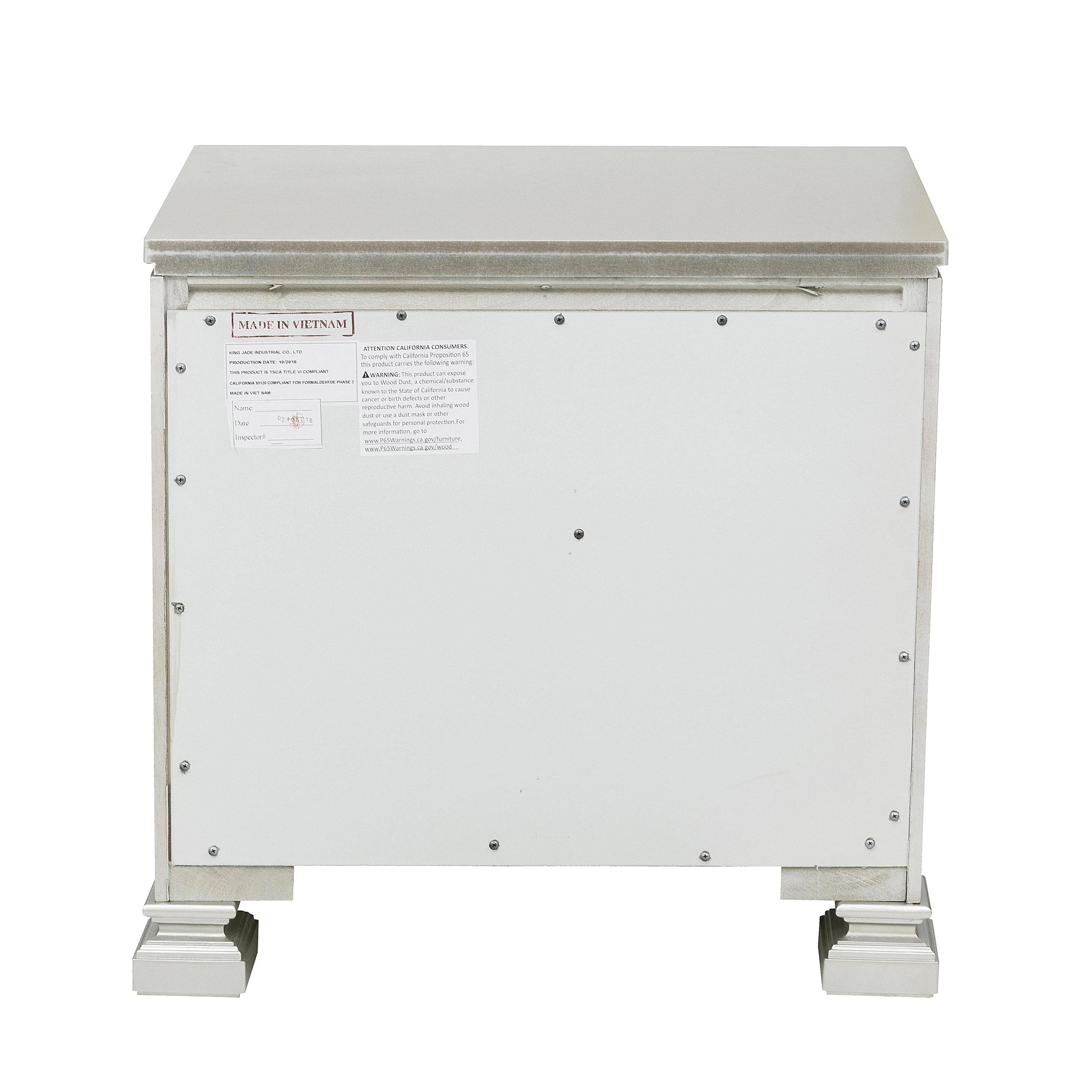 Bevelle Silver Nightstand - Image 4