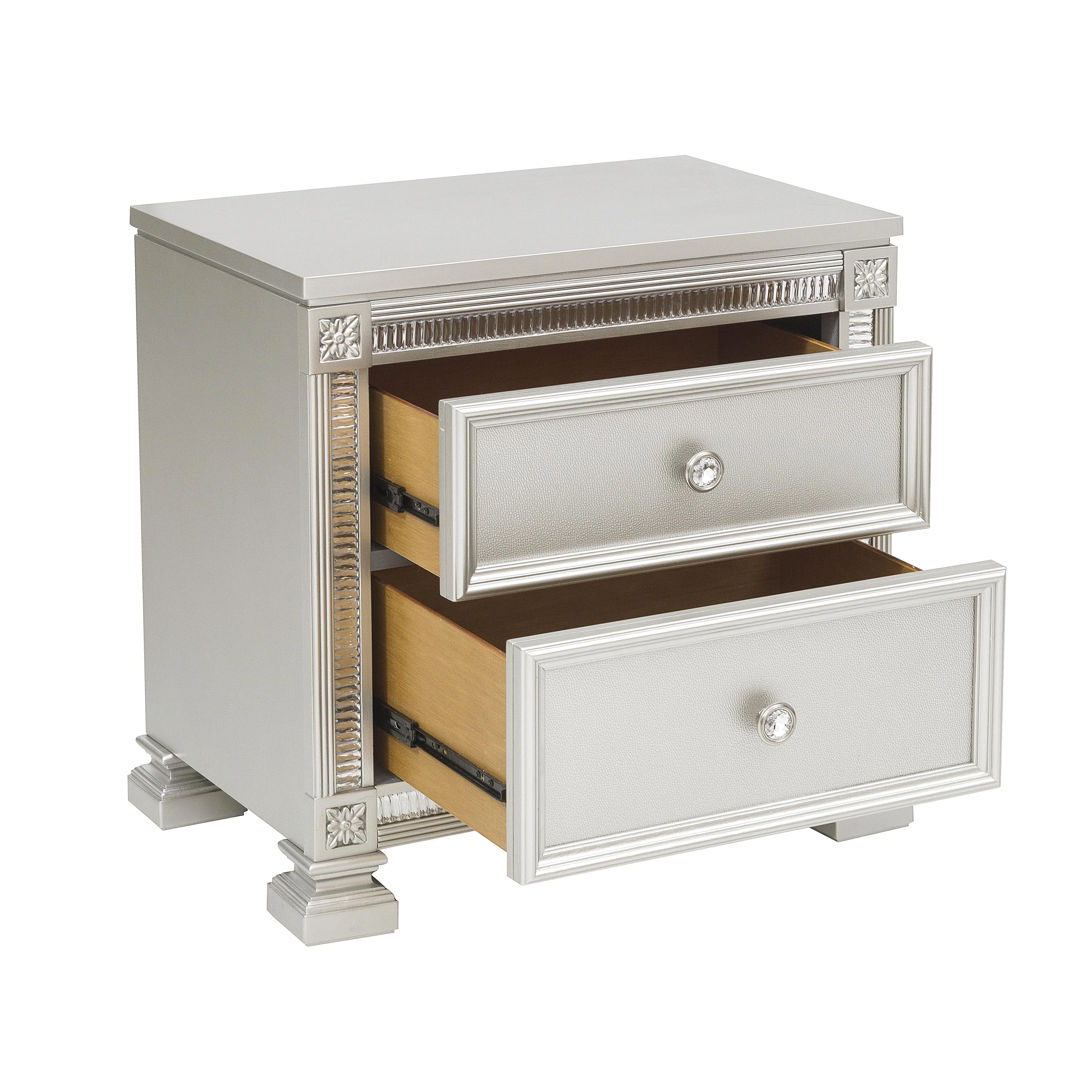 Bevelle Silver Nightstand - Image 5