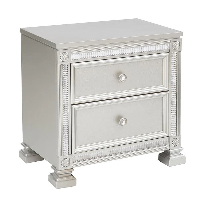 Bevelle Silver Nightstand - Image 9
