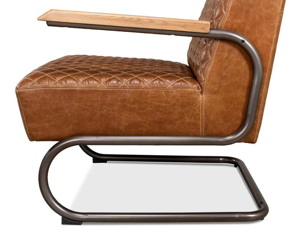 Beverly Hills Brown Chair Leather - Image 8
