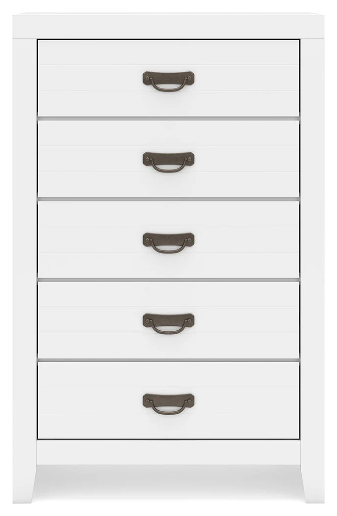 Binterglen White Full Panel Bedroom Set with Dresser, Chest and Nightstand (Online Special Price) - Image 8