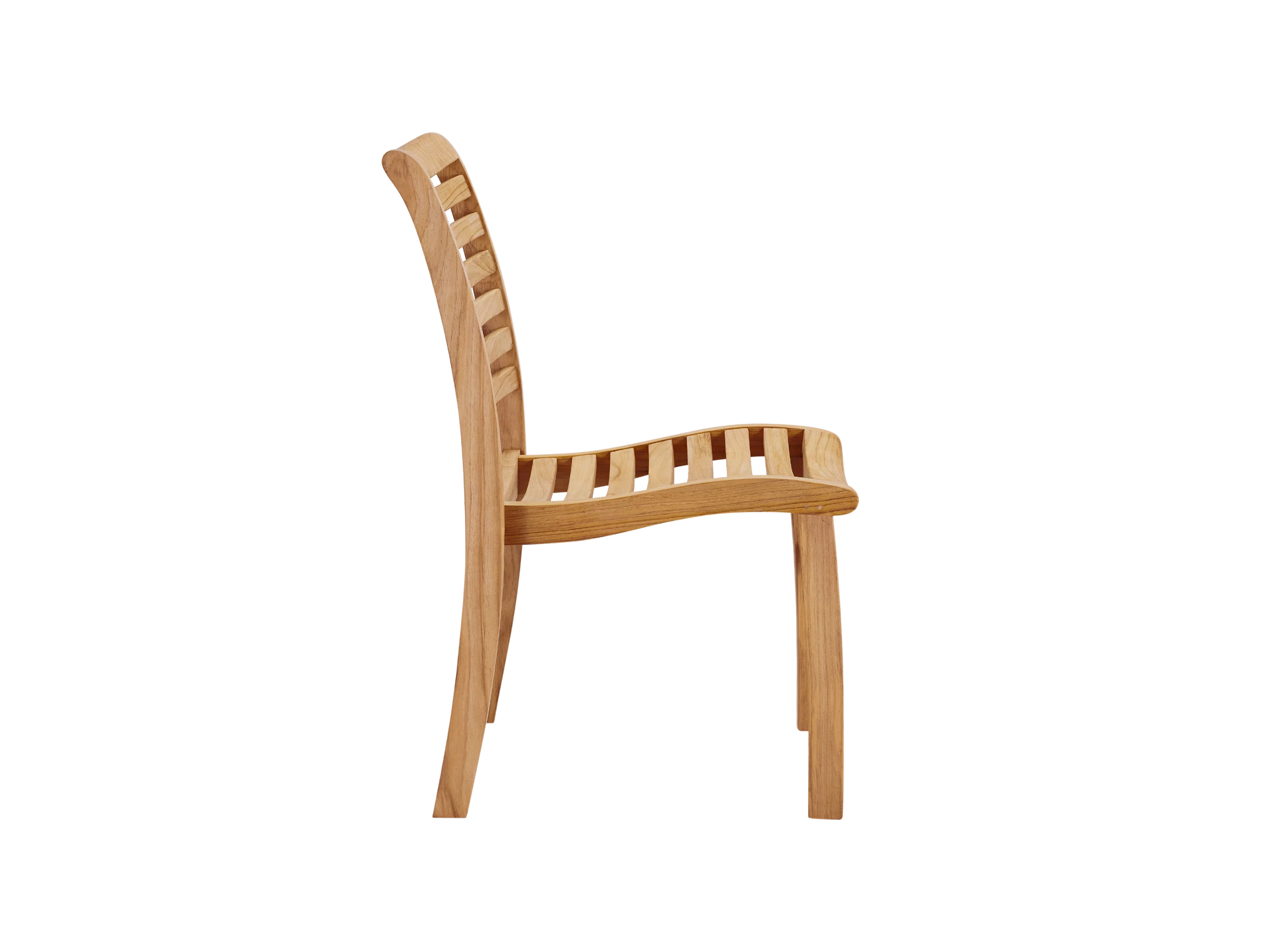 Birmingham Teak Outdoor Dining Stacking Chair (Set of 4) - Image 3