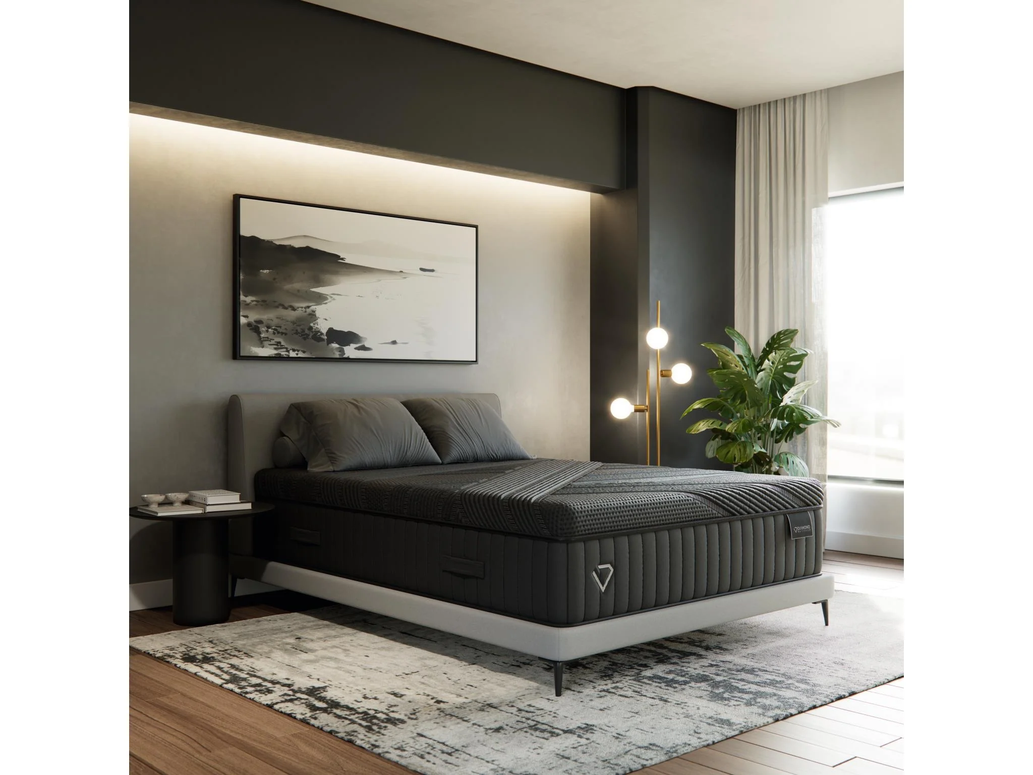 Black Diamond Alta All Foam 14" Plush Black Full Mattress