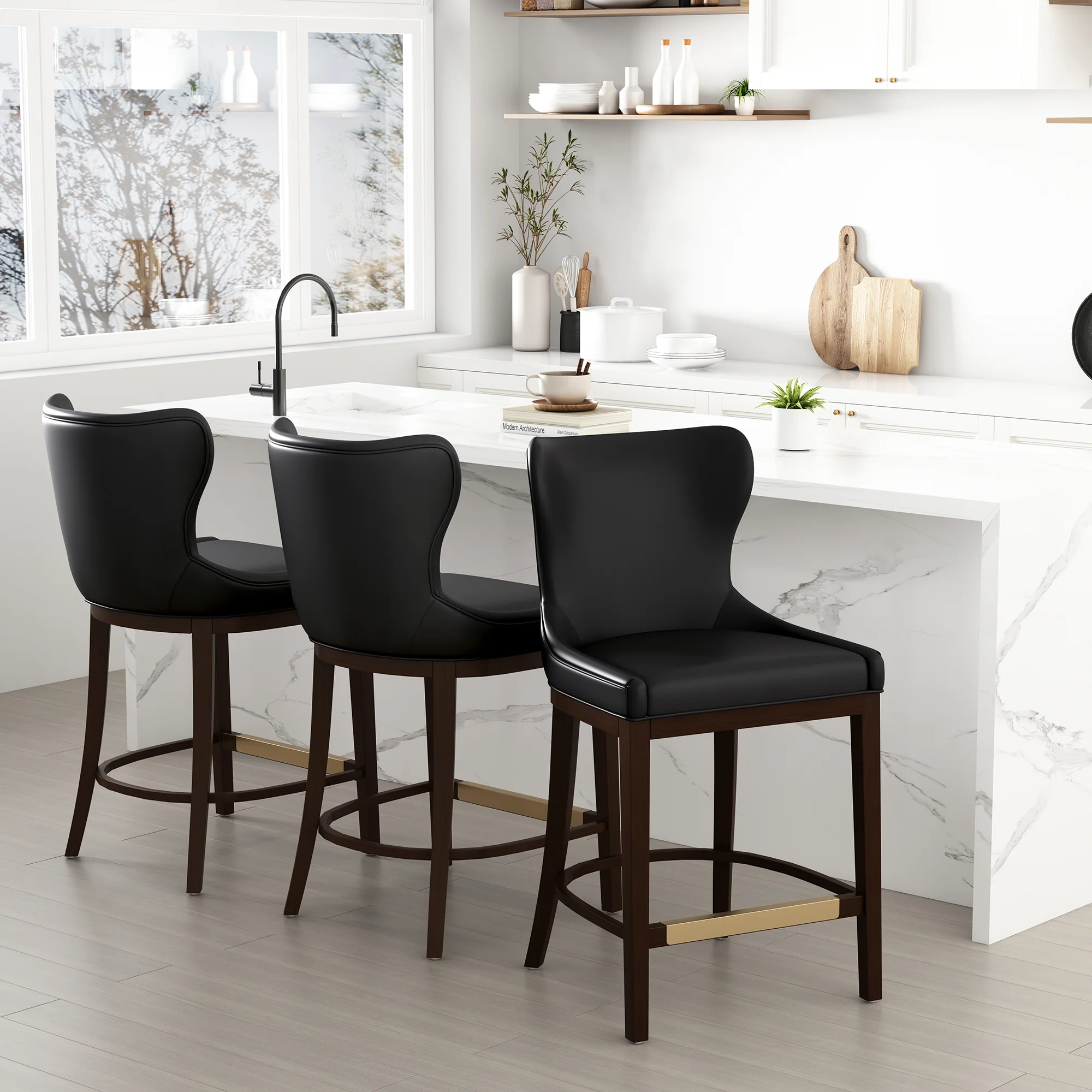 Blair Counter Stool in Black (set of 3) - Image 2