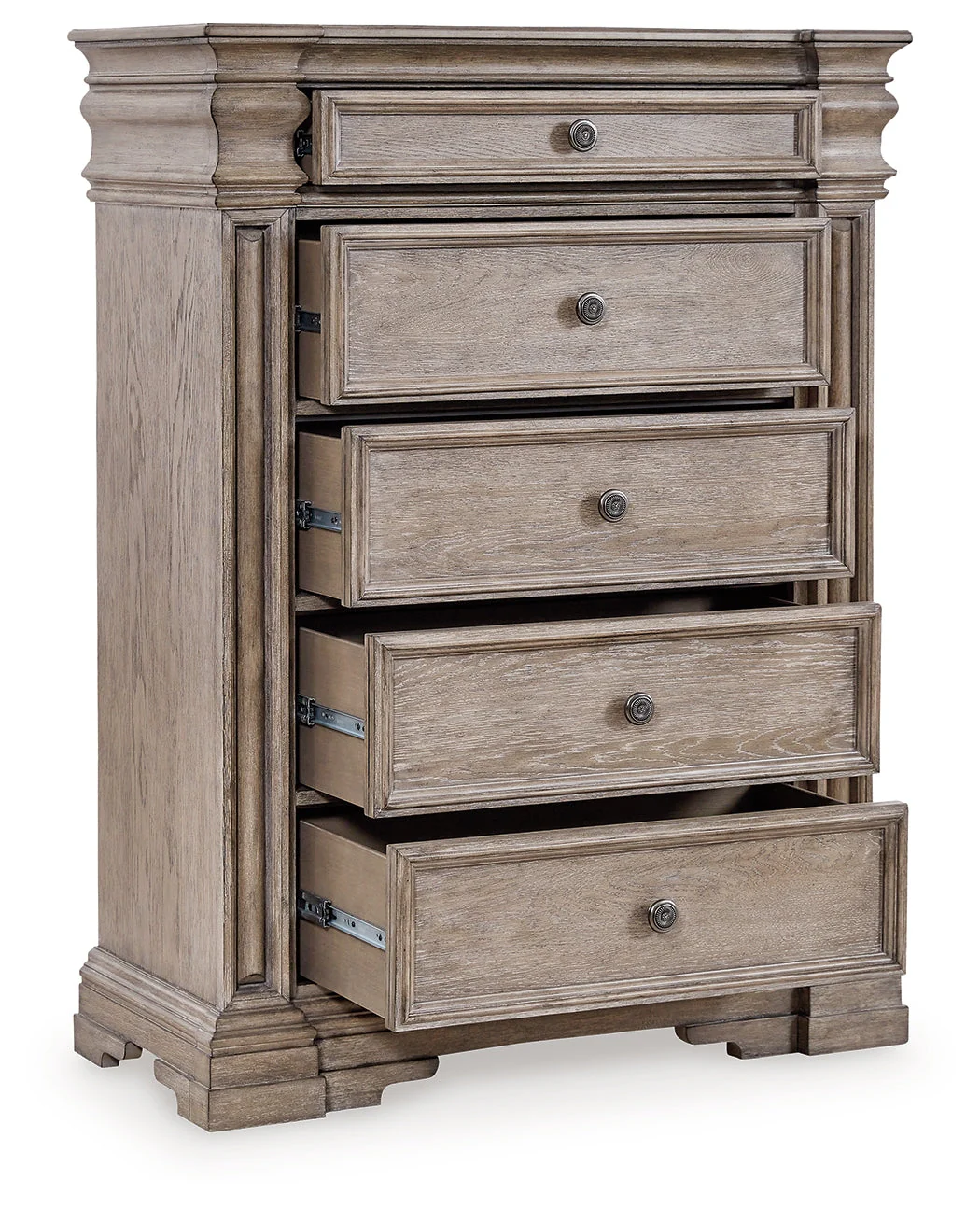 Blairhurst Light Grayish Brown King Panel Bedroom Set with Dresser, Chest and 2 Nightstands (Online Special Price) - Image 10