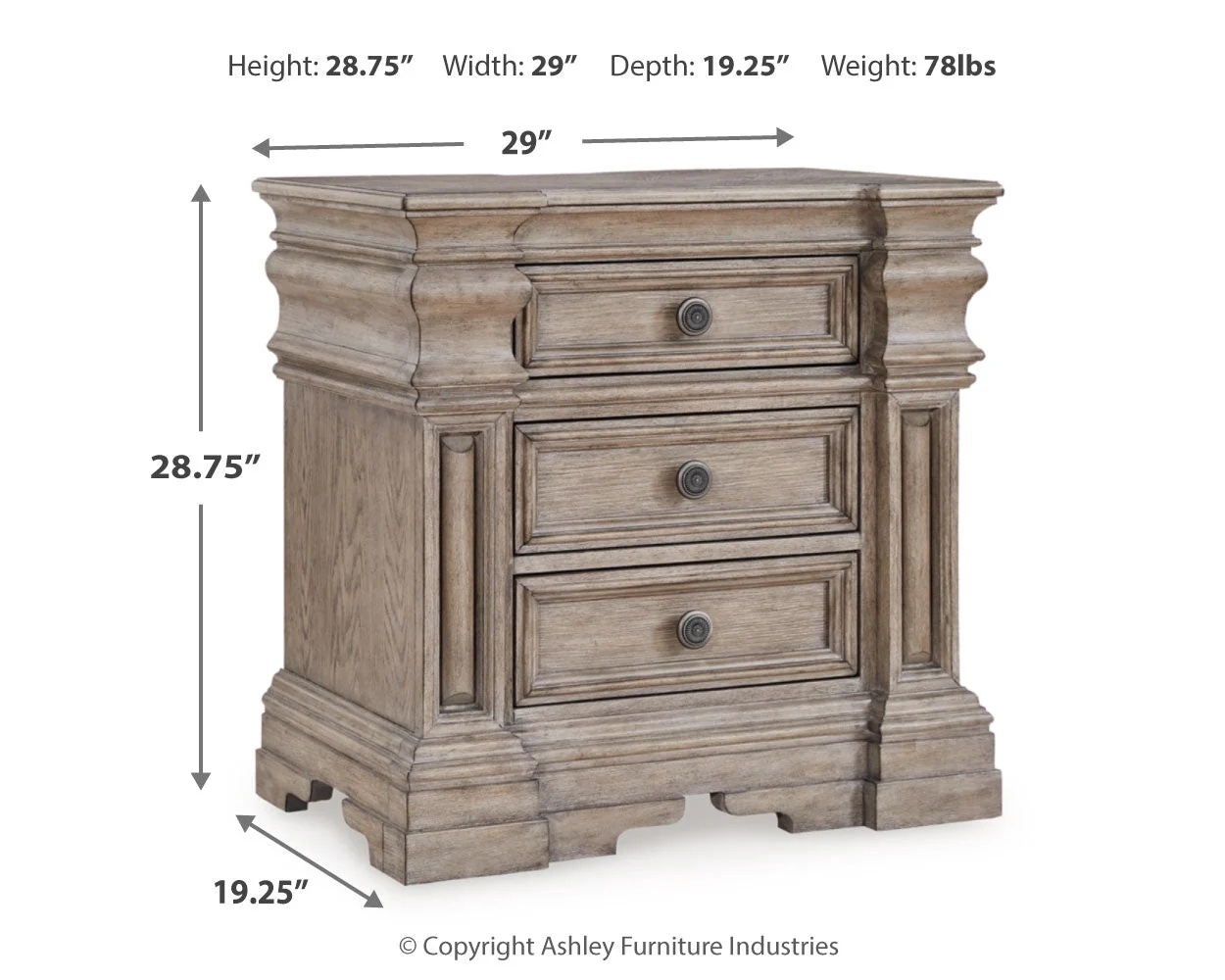 Blairhurst Light Grayish Brown King Panel Bedroom Set with Dresser, Mirror and Nightstand (Online Special Price) - Image 12