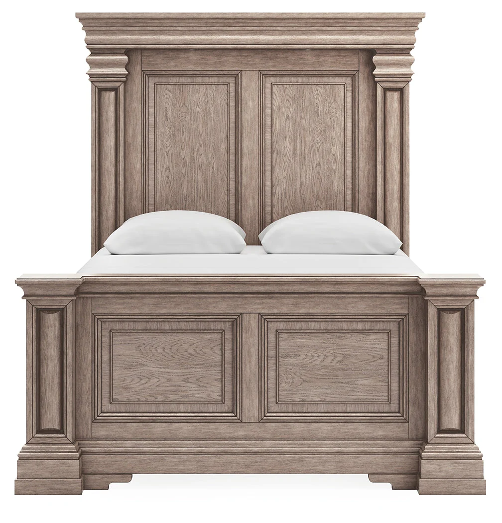 Blairhurst Light Grayish Brown Queen Panel Bedroom Set with Dresser, Mirror and 2 Nightstands (Online Special Price) - Image 4