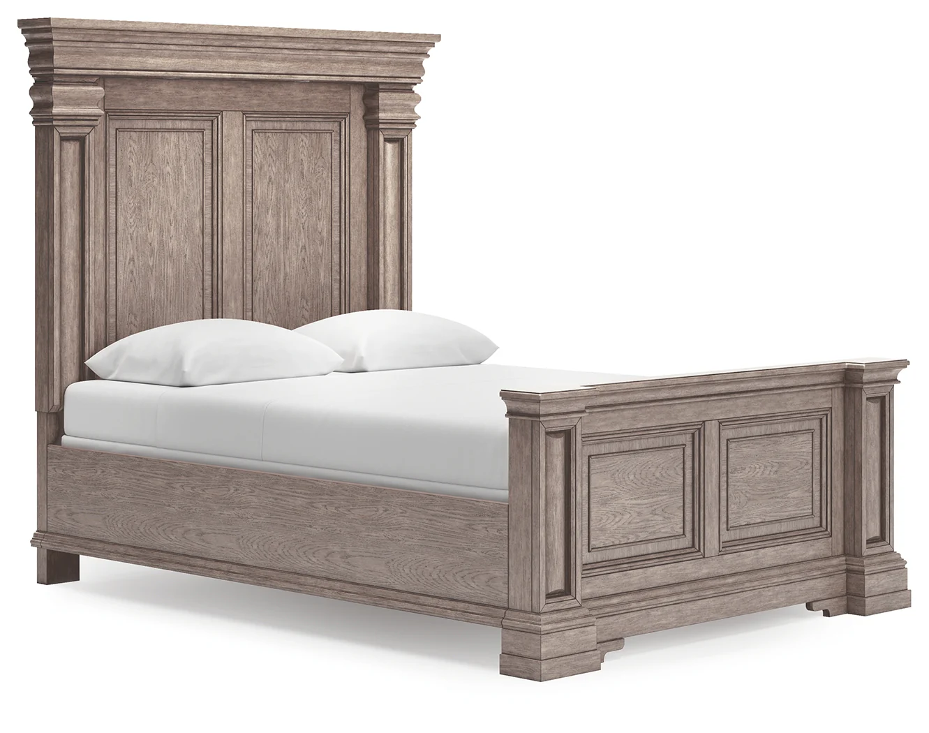 Blairhurst Light Grayish Brown Queen Panel Bedroom Set with Dresser, Mirror and 2 Nightstands - Image 5