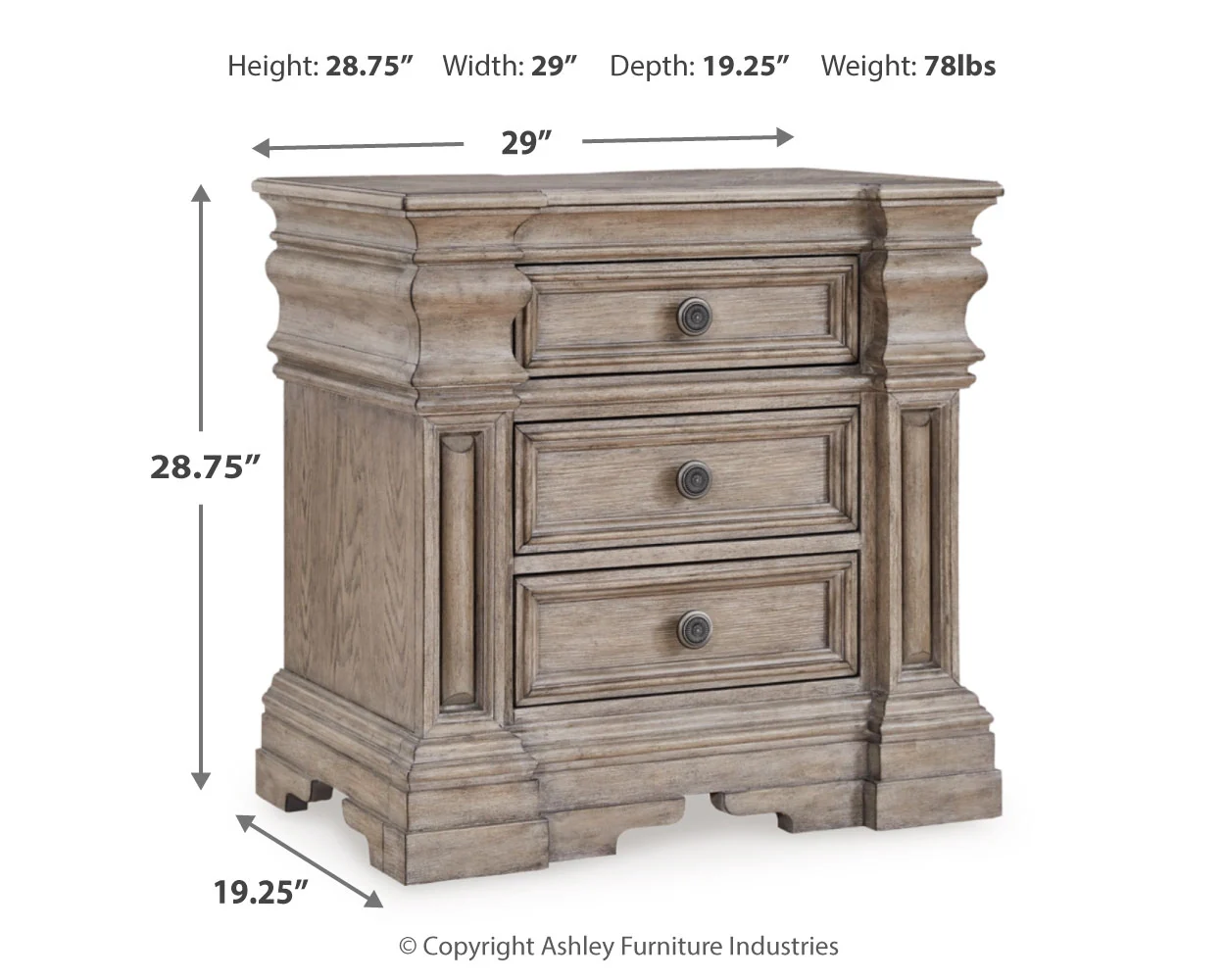 Blairhurst Light Grayish Brown Queen Panel Bedroom Set with Dresser, Mirror, Chest and Nightstand - Image 19