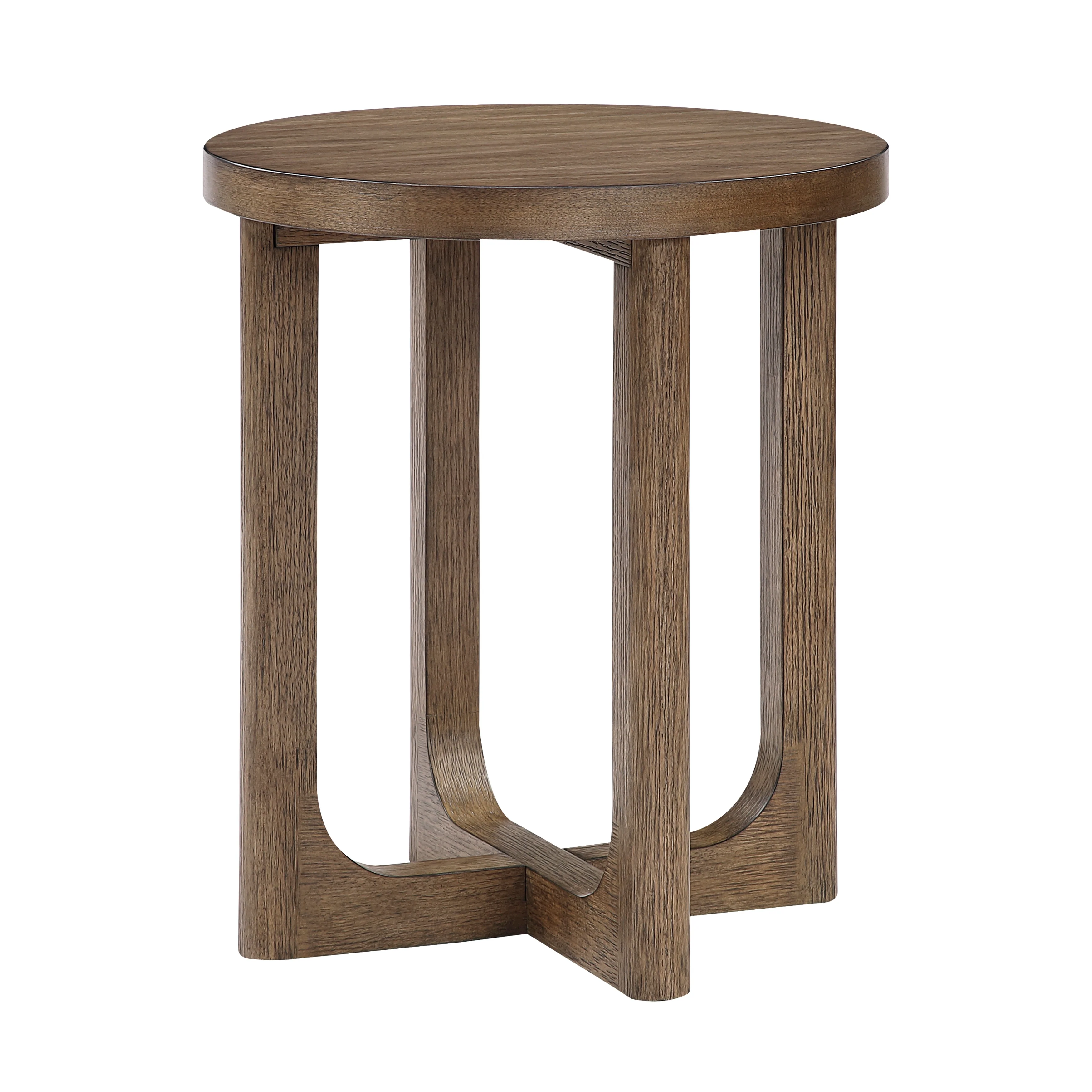 Blake Raund Light Brown End Table - Image 2