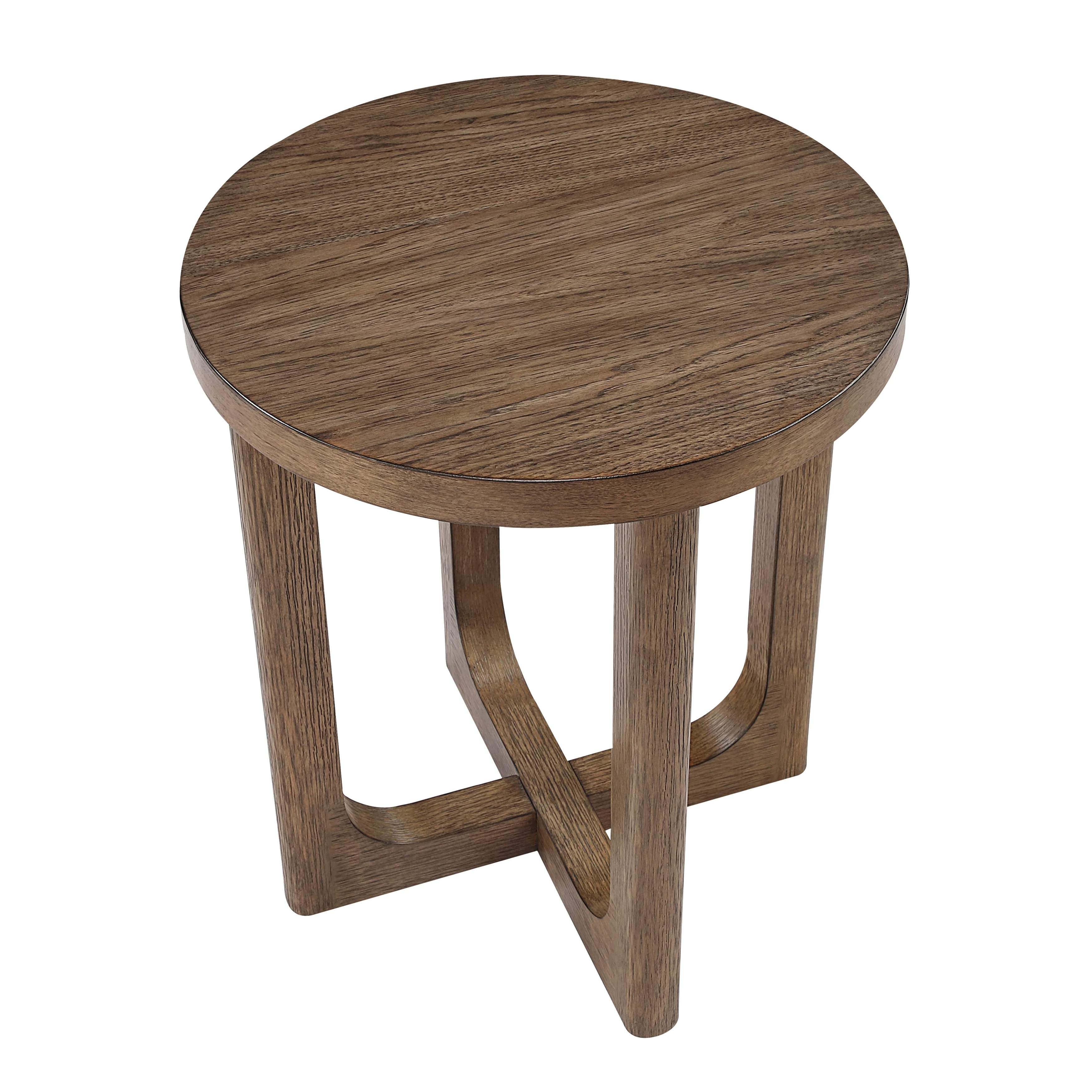 Blake Raund Light Brown End Table - Image 3