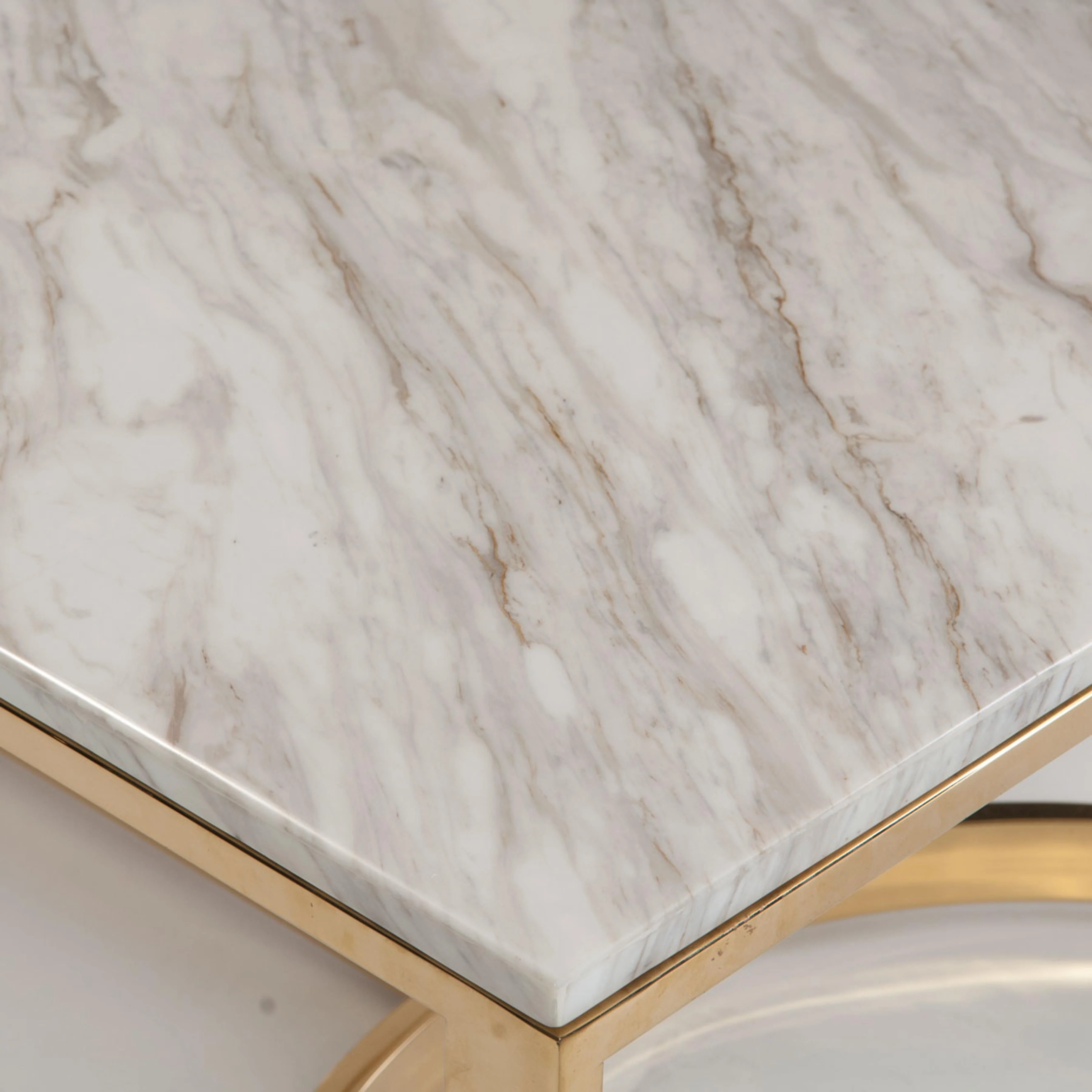 Blanchard Jazz White/Polished Brass Cocktail Table - Image 3