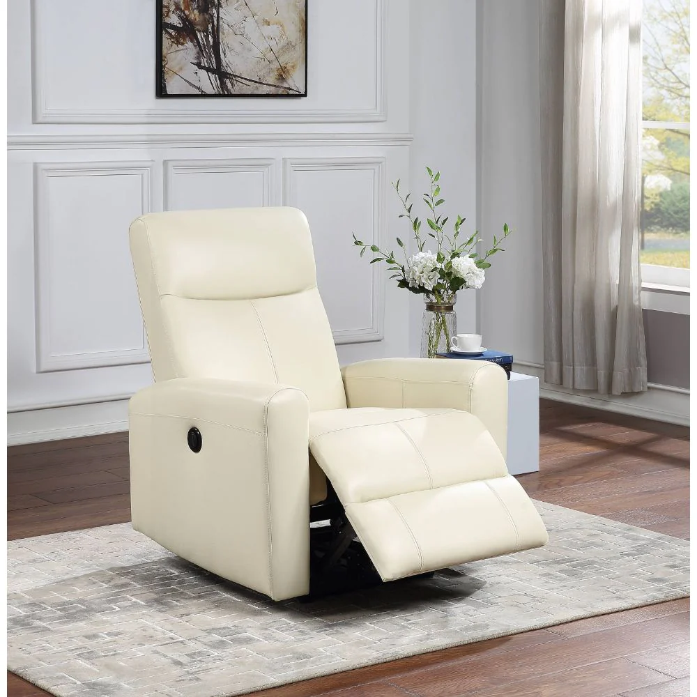 Blane Beige Leather Power Motion Recliner - Image 3