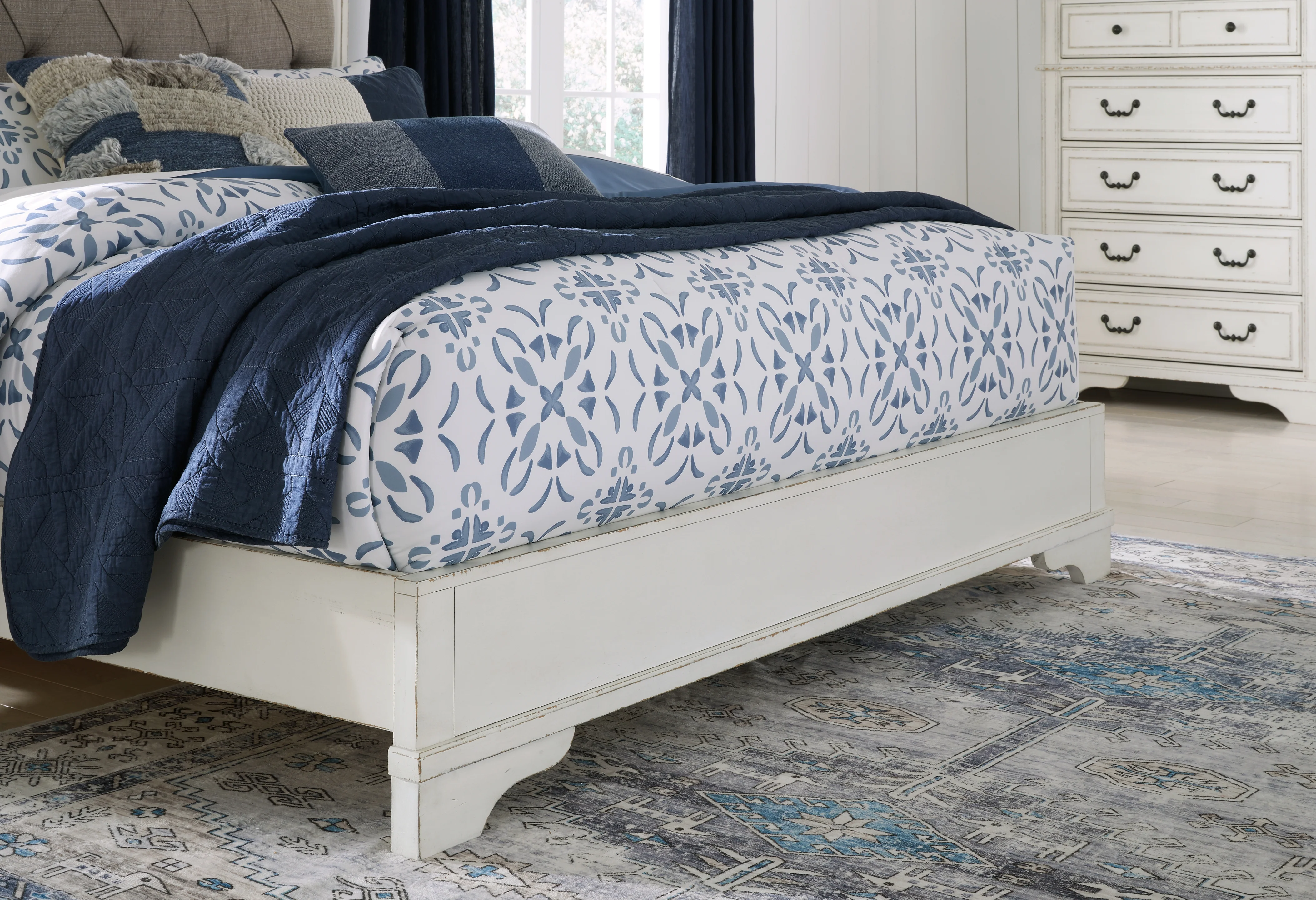 Blendon Rustic Brown Queen Upholstered Panel Bed - Image 6