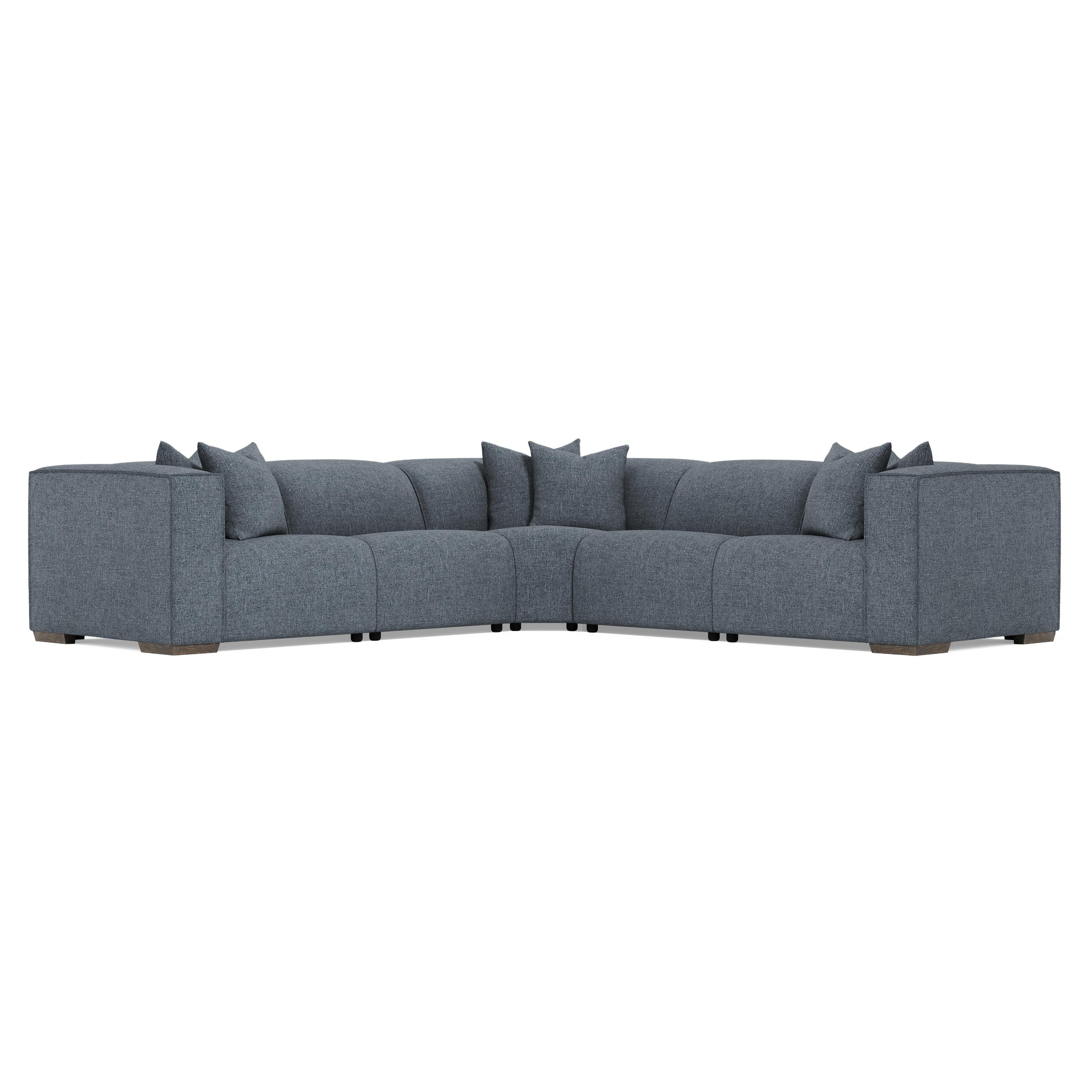 Bliss Blue 5-Piece Fabric Power Motion Sectional - Image 3