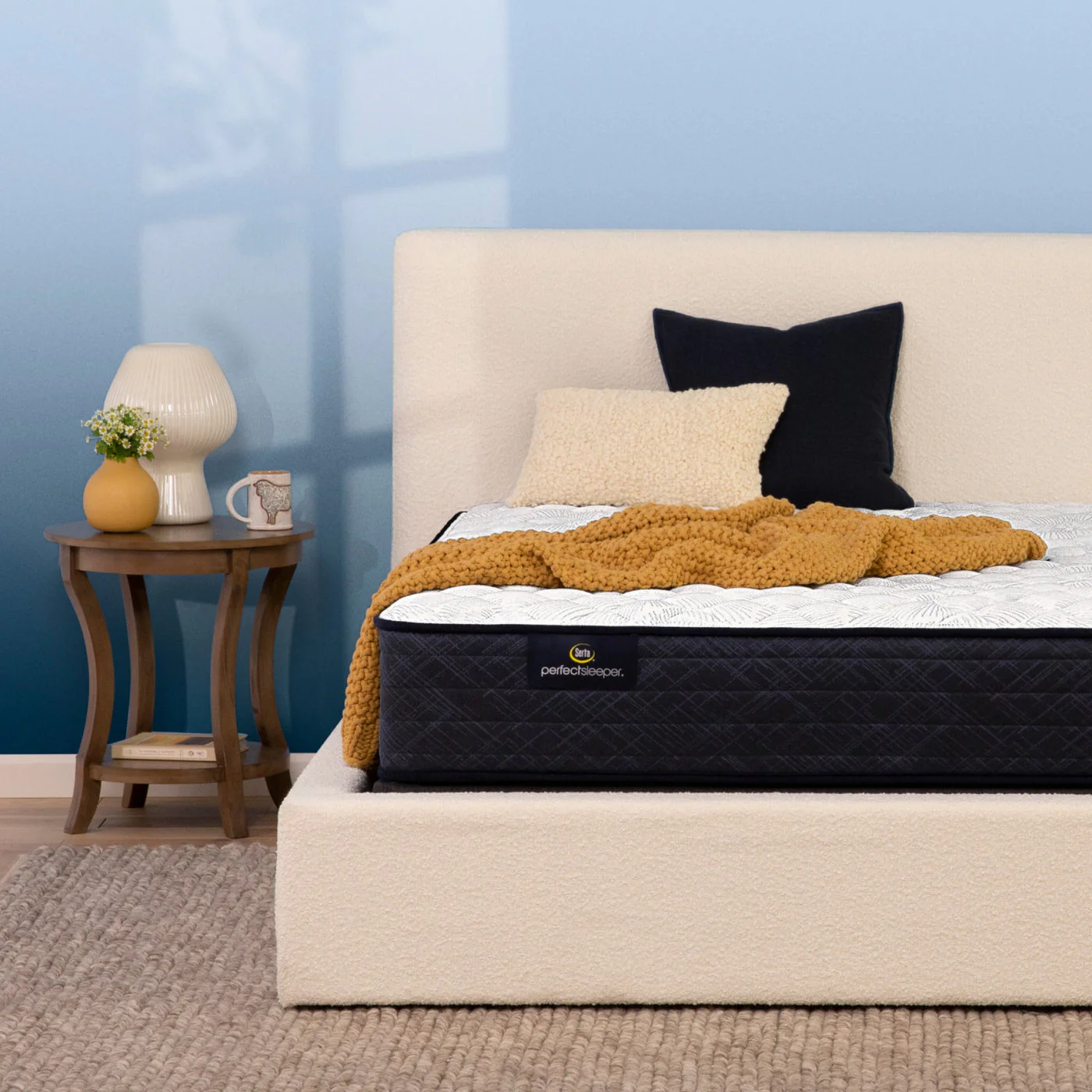 Blue Lagoon Nights Blue California King 13.5" Medium Mattress - Image 2