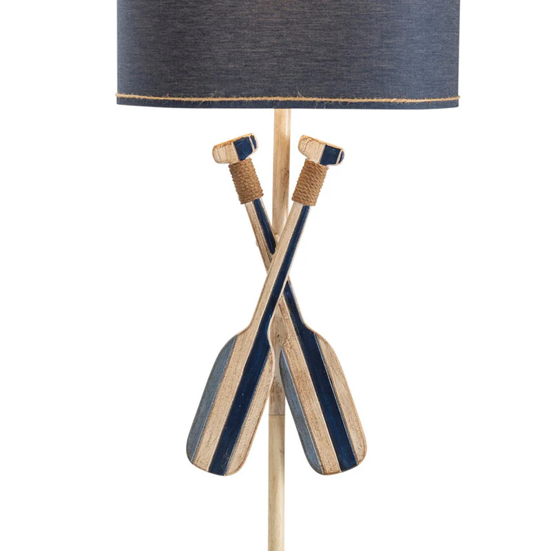 Boat Oar Blue/White Floor Lamp - Image 3